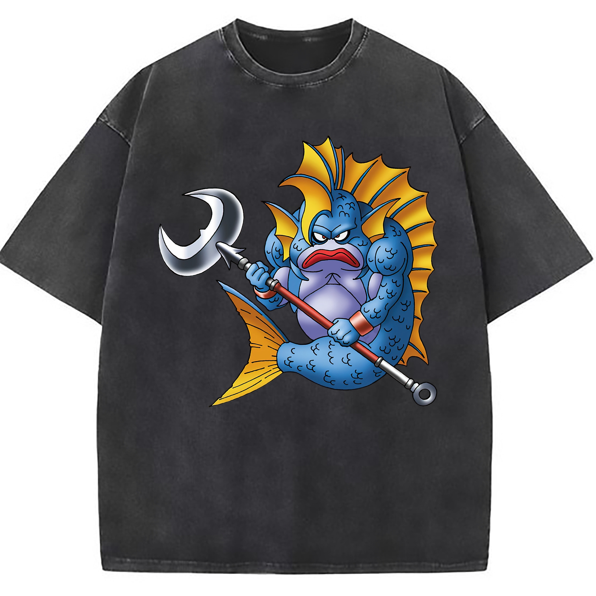 （画像用） ドラゴンクエスト Doragon Kuesuto Dragon Quest 綿100% ヴィンテージ風 半袖Tシャツ（フロントプリント）