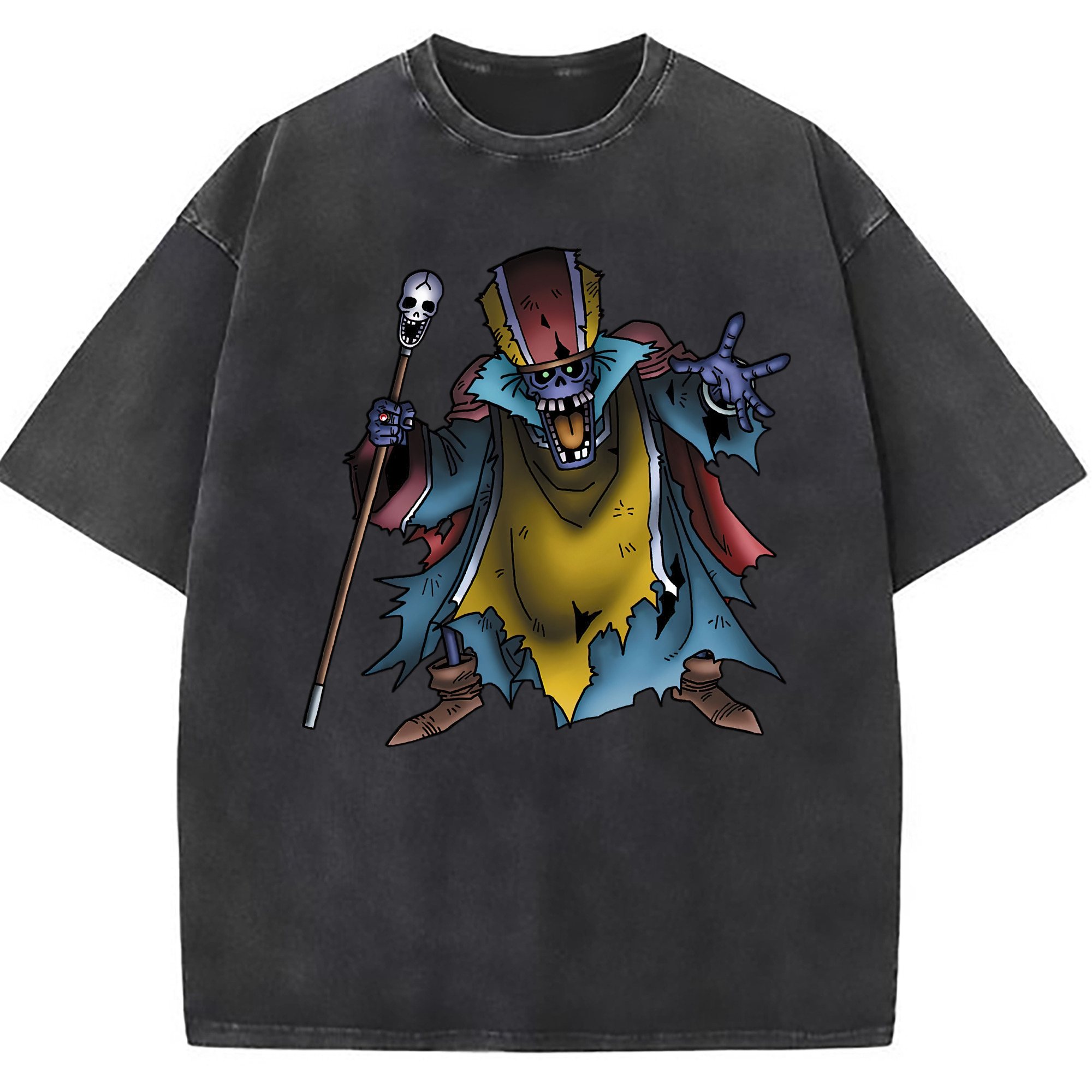 （画像用） ドラゴンクエスト Doragon Kuesuto Dragon Quest 綿100% ヴィンテージ風 半袖Tシャツ（フロントプリント）