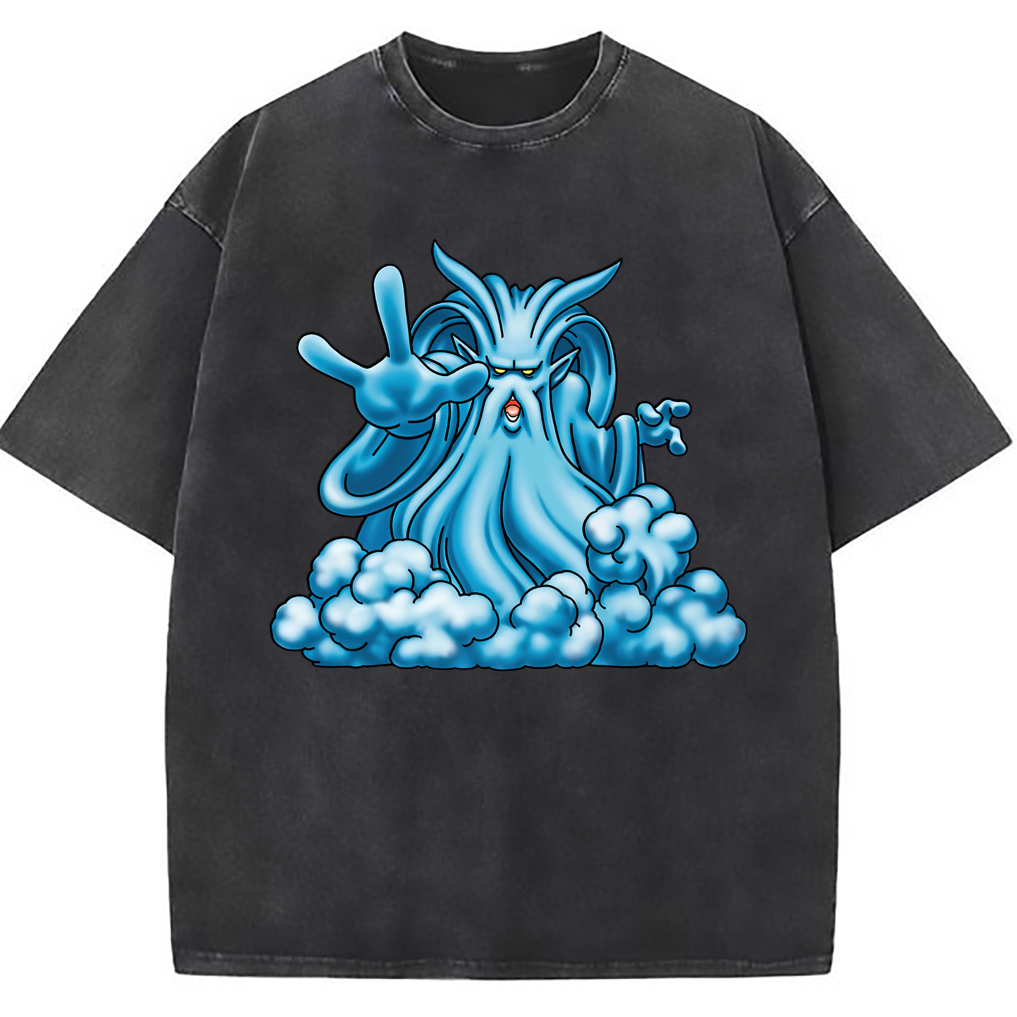（画像用） ドラゴンクエスト Doragon Kuesuto Dragon Quest 綿100% ヴィンテージ風 半袖Tシャツ（フロントプリント）
