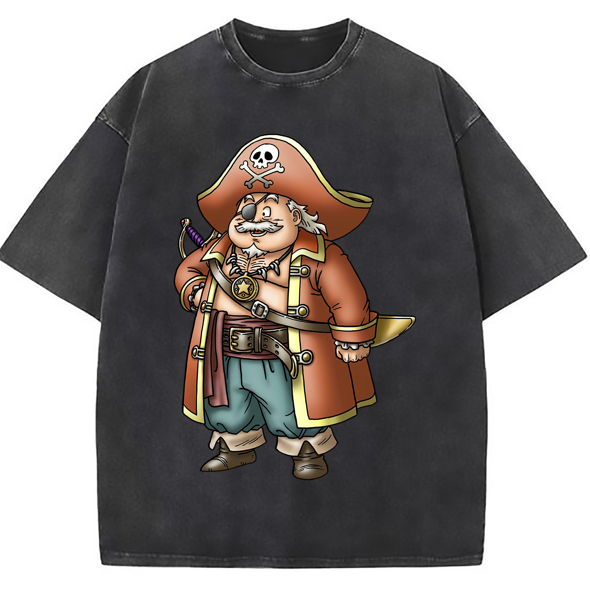 （画像用） ドラゴンクエスト Doragon Kuesuto Dragon Quest 綿100% ヴィンテージ風 半袖Tシャツ（フロントプリント）