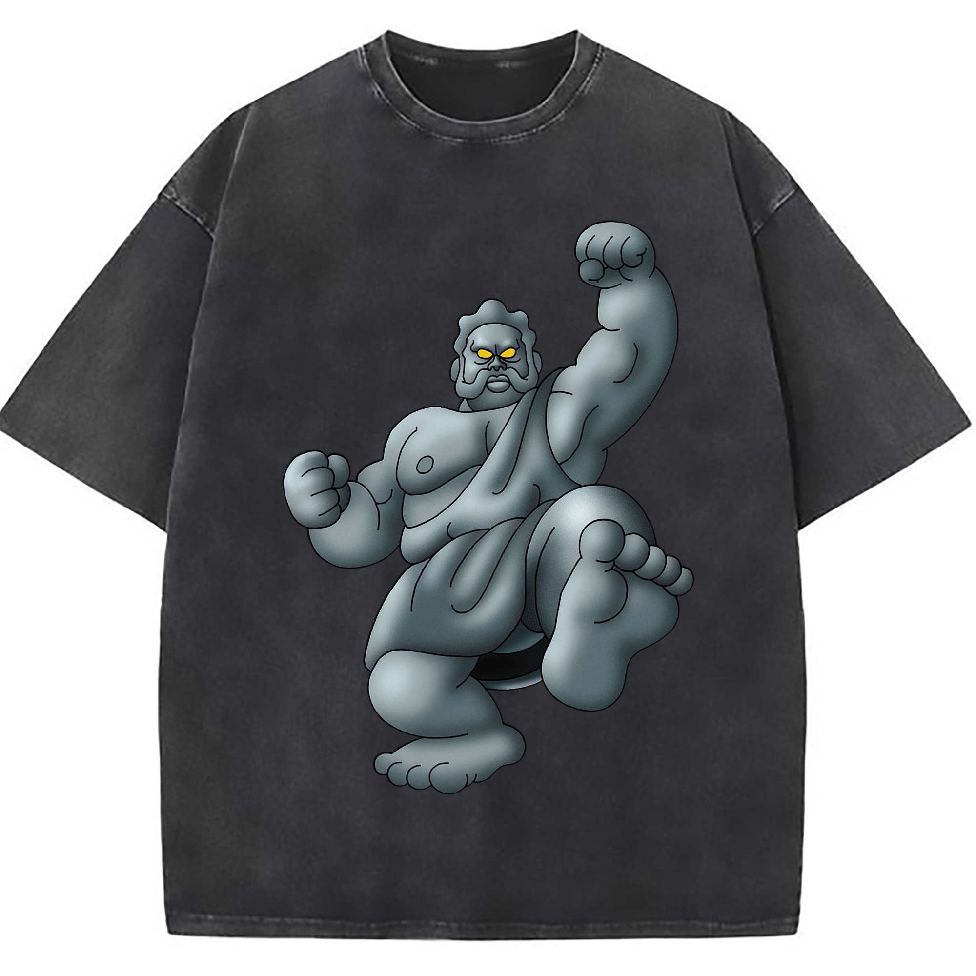 （画像用） ドラゴンクエスト Doragon Kuesuto Dragon Quest 綿100% ヴィンテージ風 半袖Tシャツ（フロントプリント）