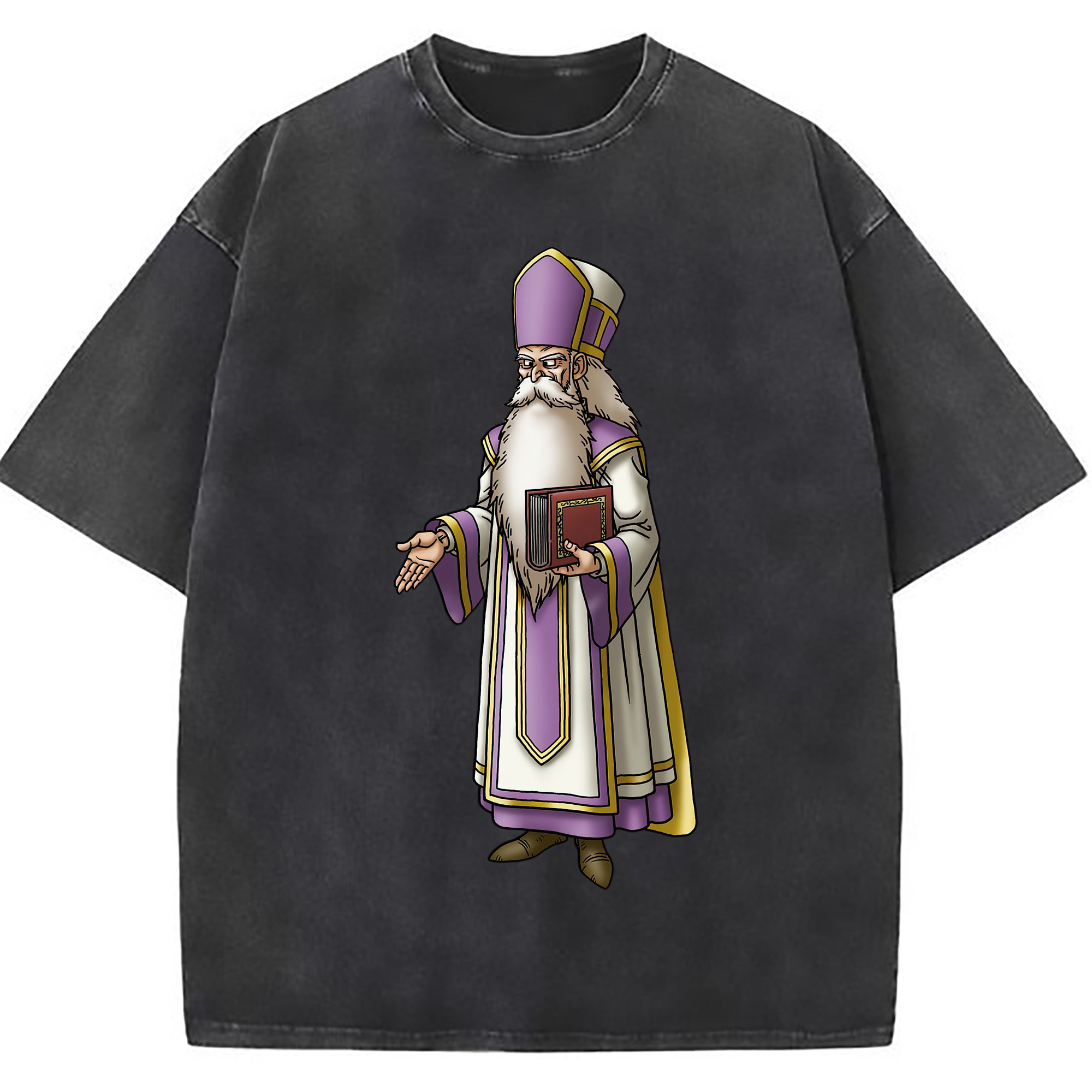 （画像用） ドラゴンクエスト Doragon Kuesuto Dragon Quest 綿100% ヴィンテージ風 半袖Tシャツ（フロントプリント）