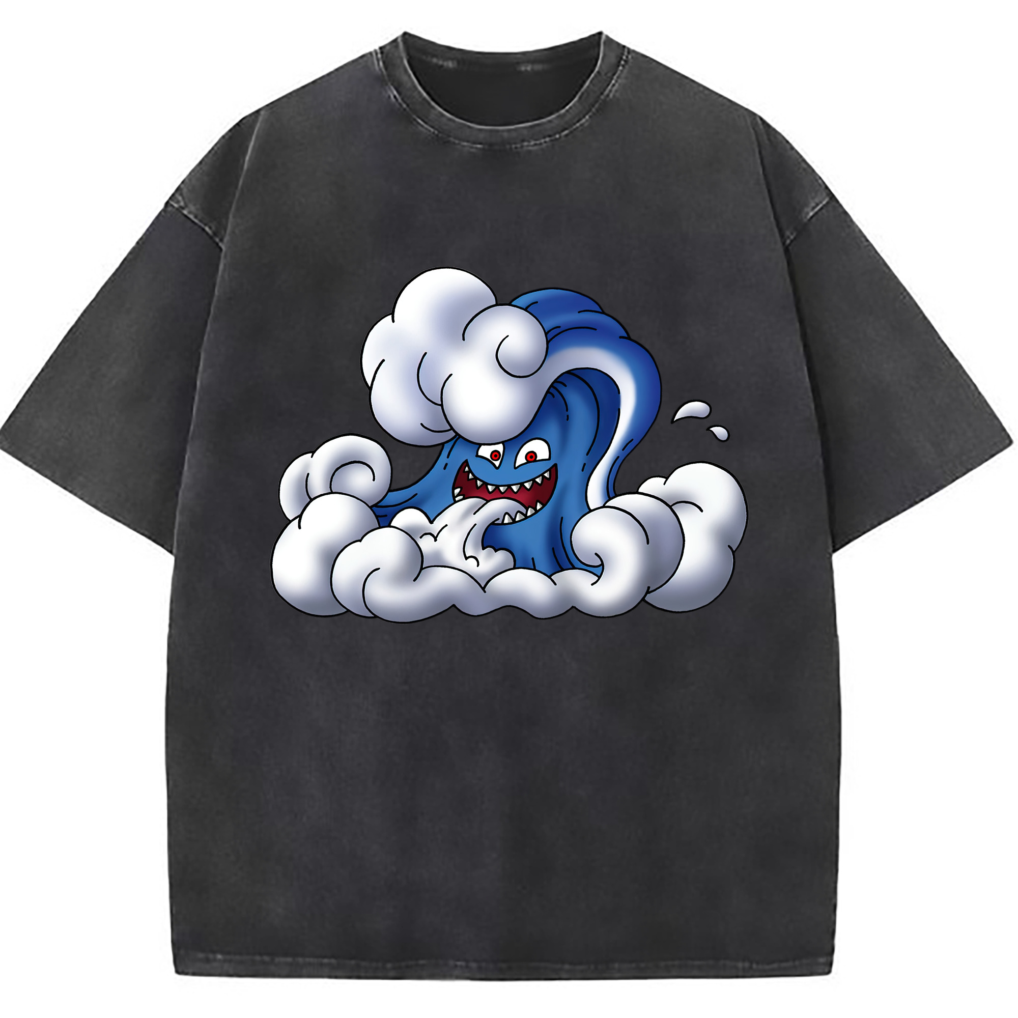 （画像用） ドラゴンクエスト Doragon Kuesuto Dragon Quest 綿100% ヴィンテージ風 半袖Tシャツ（フロントプリント）
