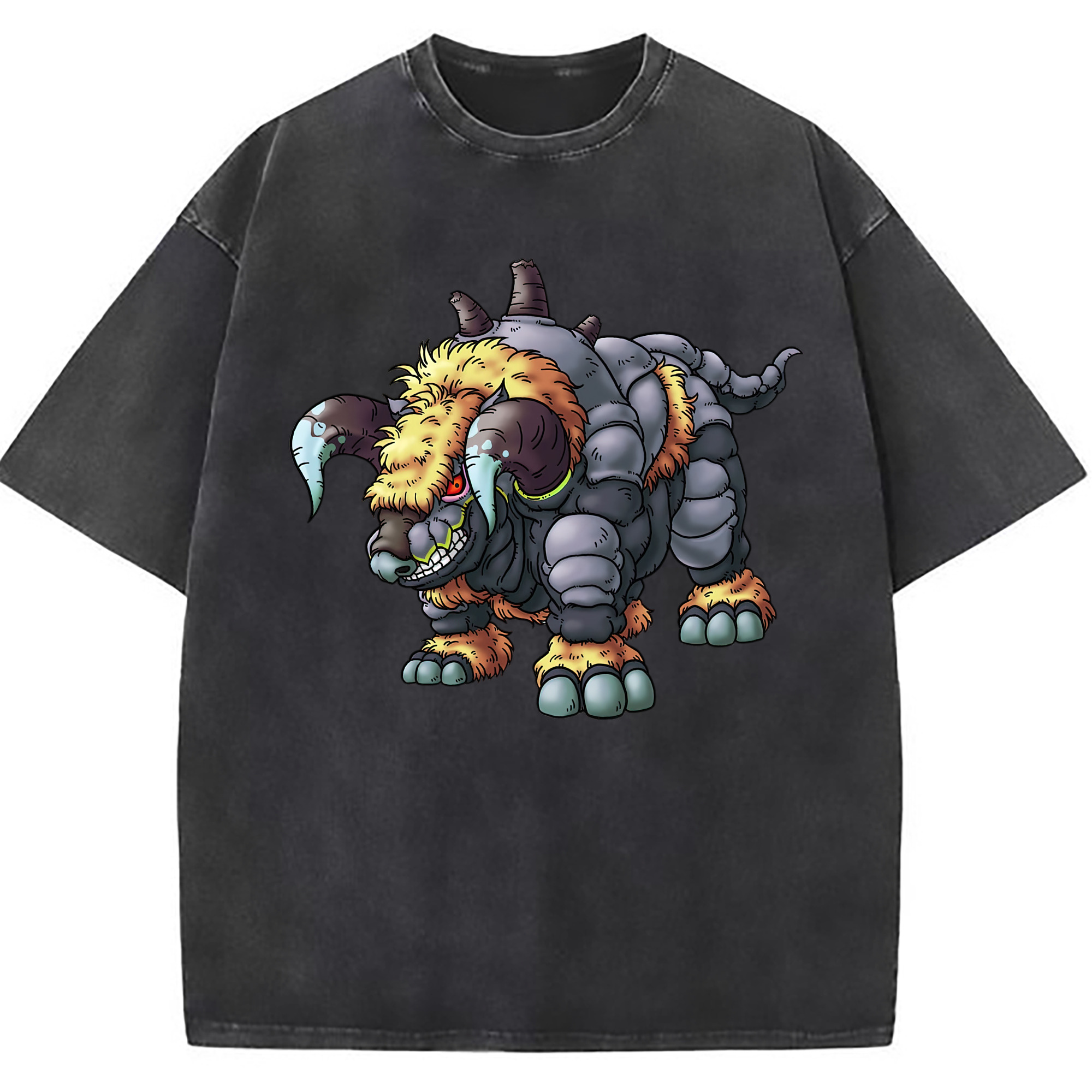 （画像用） ドラゴンクエスト Doragon Kuesuto Dragon Quest 綿100% ヴィンテージ風 半袖Tシャツ（フロントプリント）