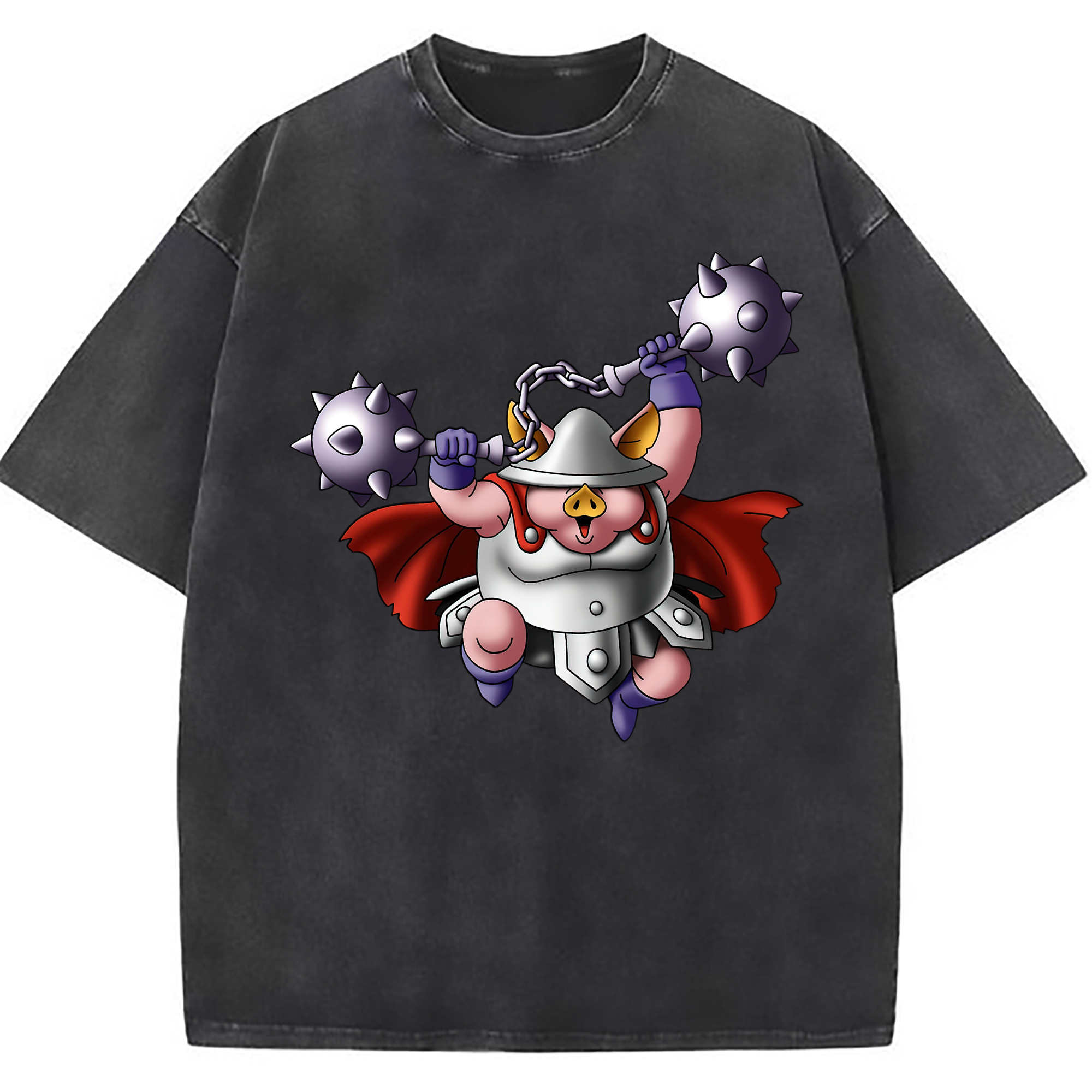 （画像用） ドラゴンクエスト Doragon Kuesuto Dragon Quest 綿100% ヴィンテージ風 半袖Tシャツ（フロントプリント）