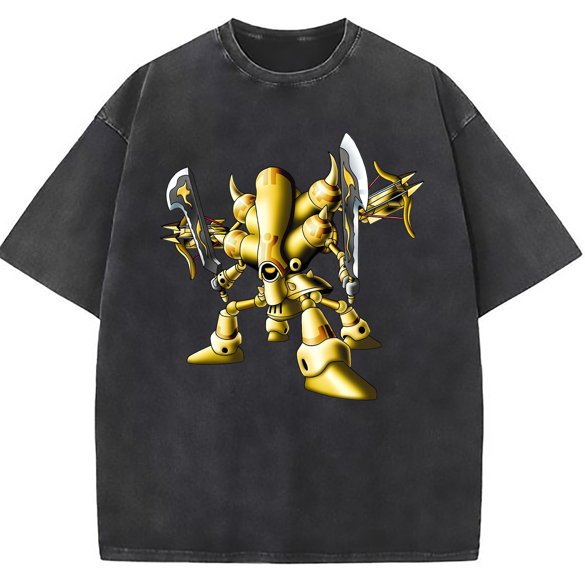 （画像用） ドラゴンクエスト Doragon Kuesuto Dragon Quest 綿100% ヴィンテージ風 半袖Tシャツ（フロントプリント）