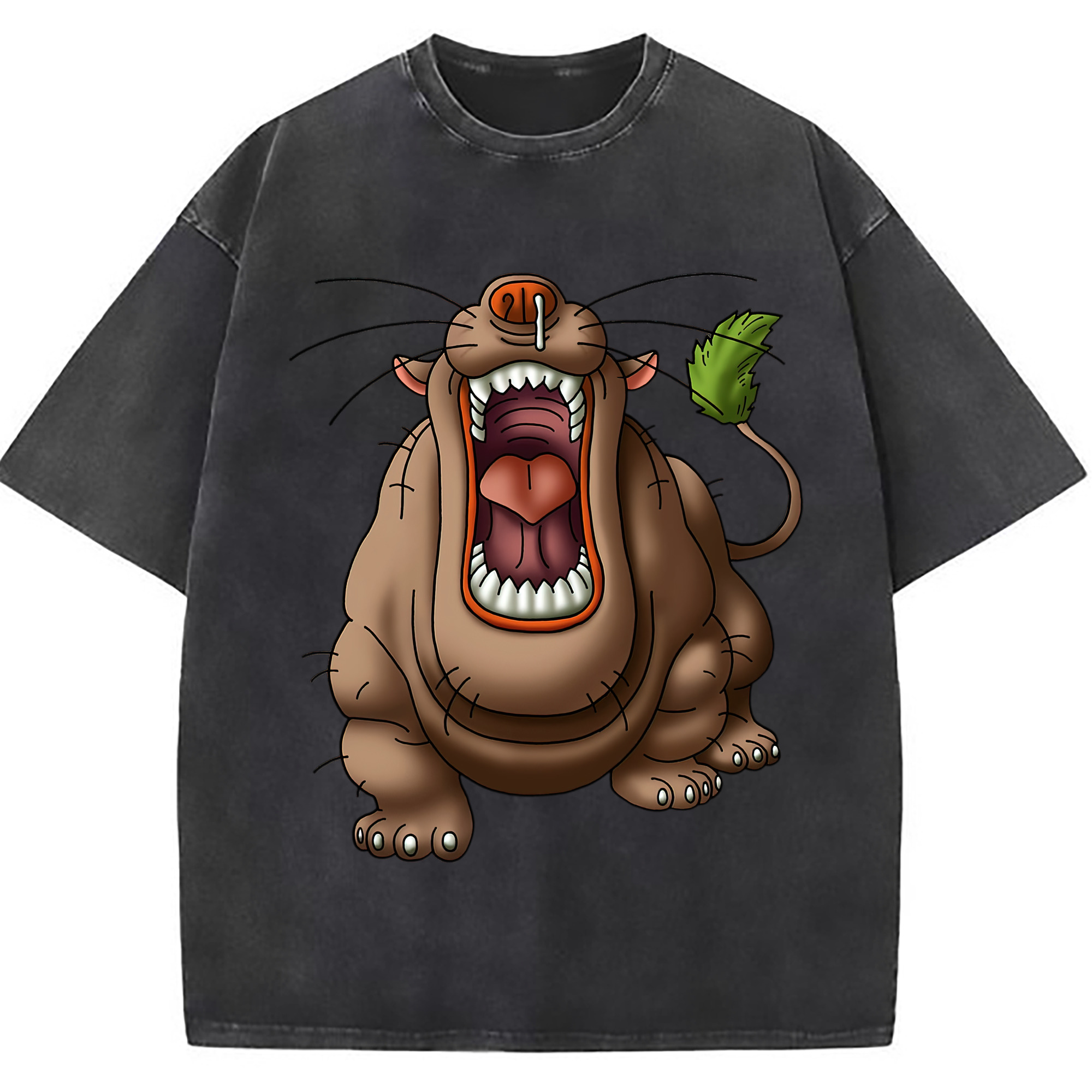 （画像用） ドラゴンクエスト Doragon Kuesuto Dragon Quest 綿100% ヴィンテージ風 半袖Tシャツ（フロントプリント）