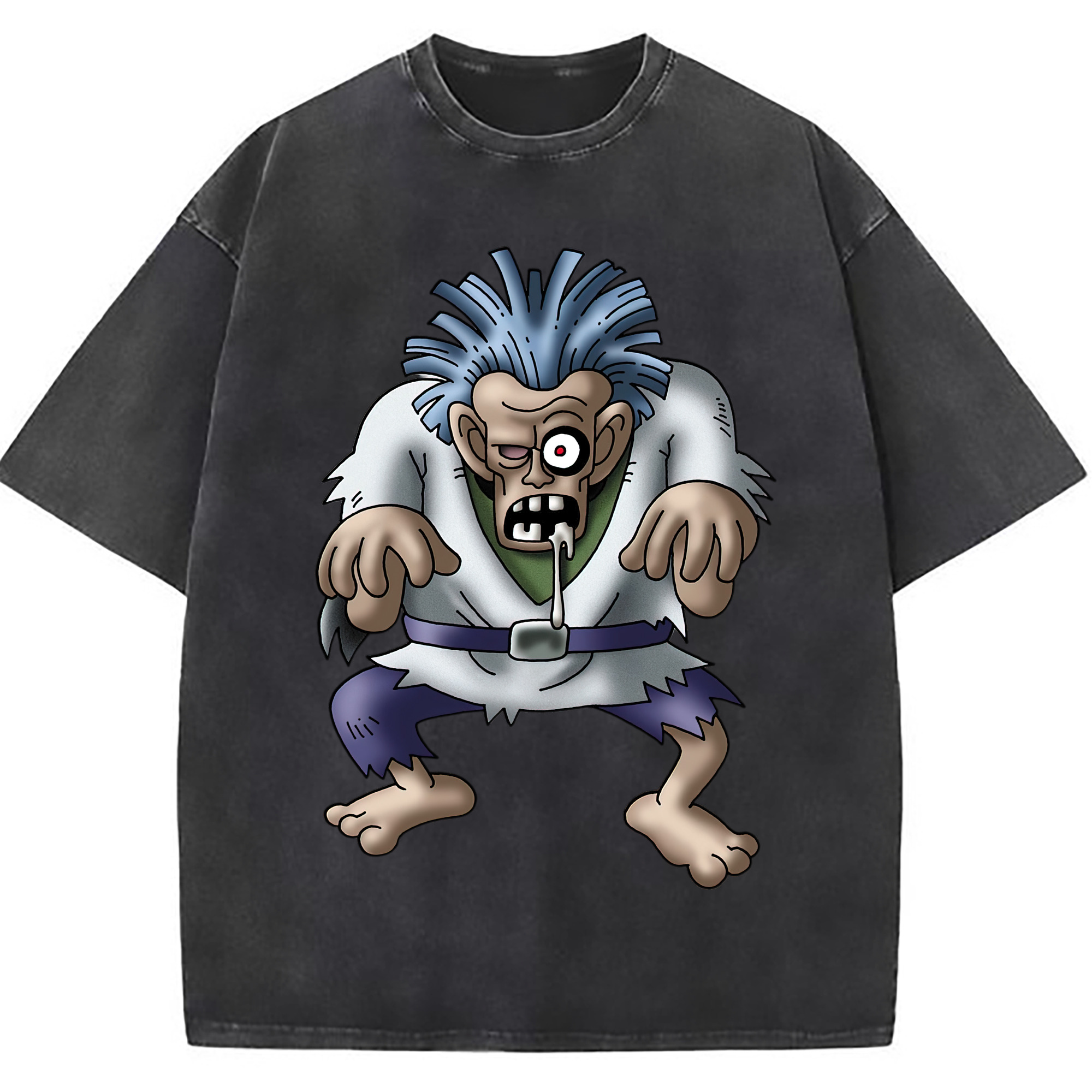 （画像用） ドラゴンクエスト Doragon Kuesuto Dragon Quest 綿100% ヴィンテージ風 半袖Tシャツ（フロントプリント）