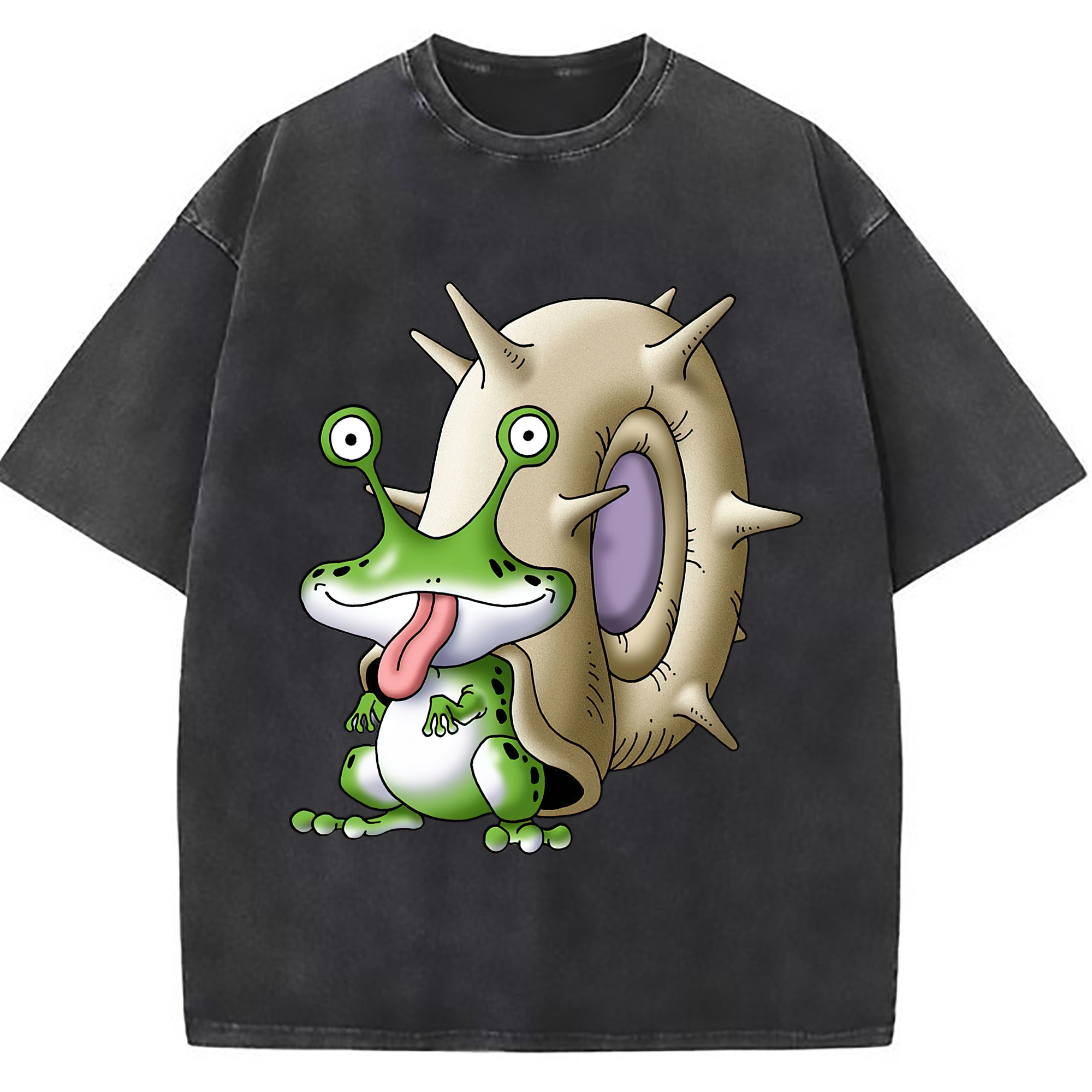 （画像用） ドラゴンクエスト Doragon Kuesuto Dragon Quest 綿100% ヴィンテージ風 半袖Tシャツ（フロントプリント）