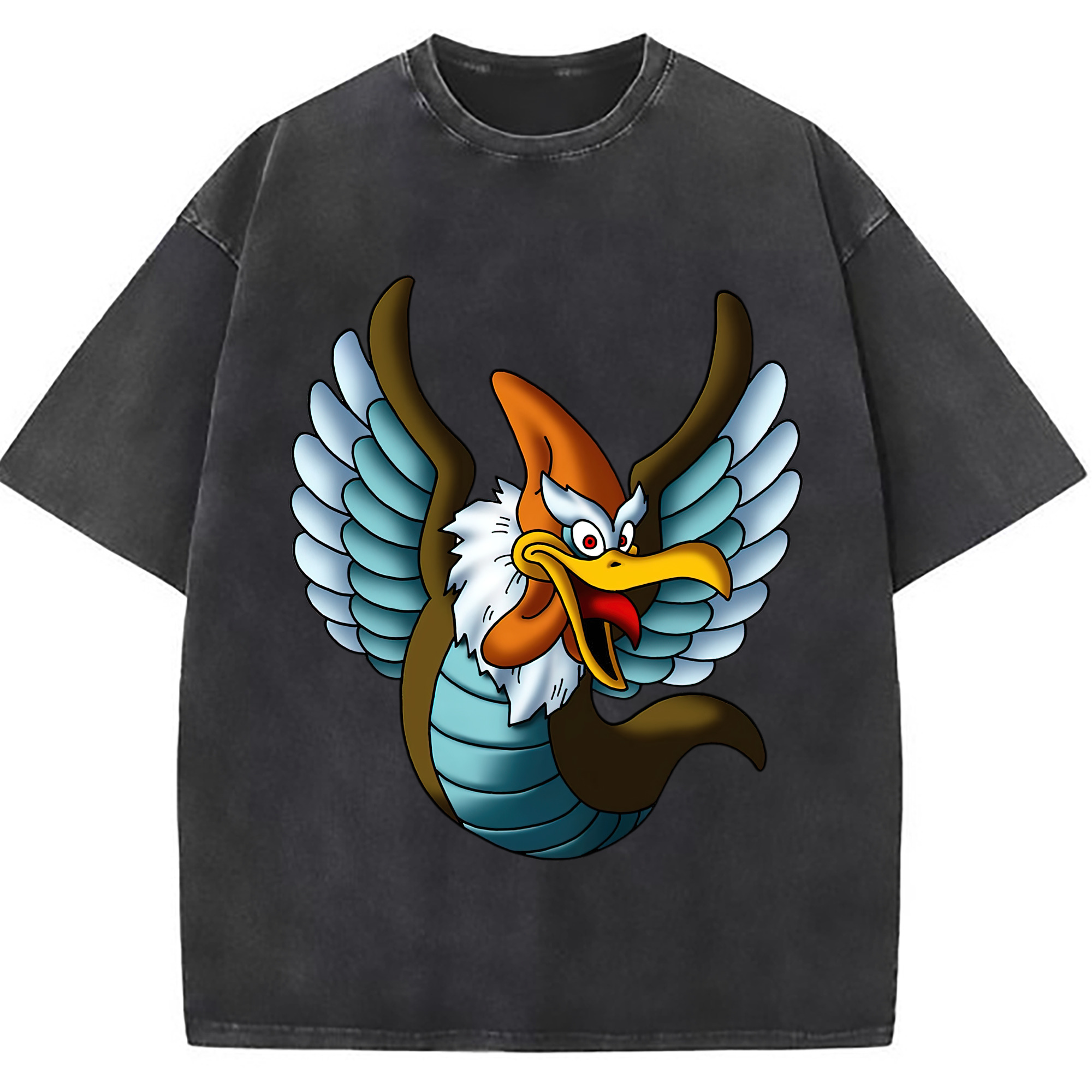 （画像用） ドラゴンクエスト Doragon Kuesuto Dragon Quest 綿100% ヴィンテージ風 半袖Tシャツ（フロントプリント）
