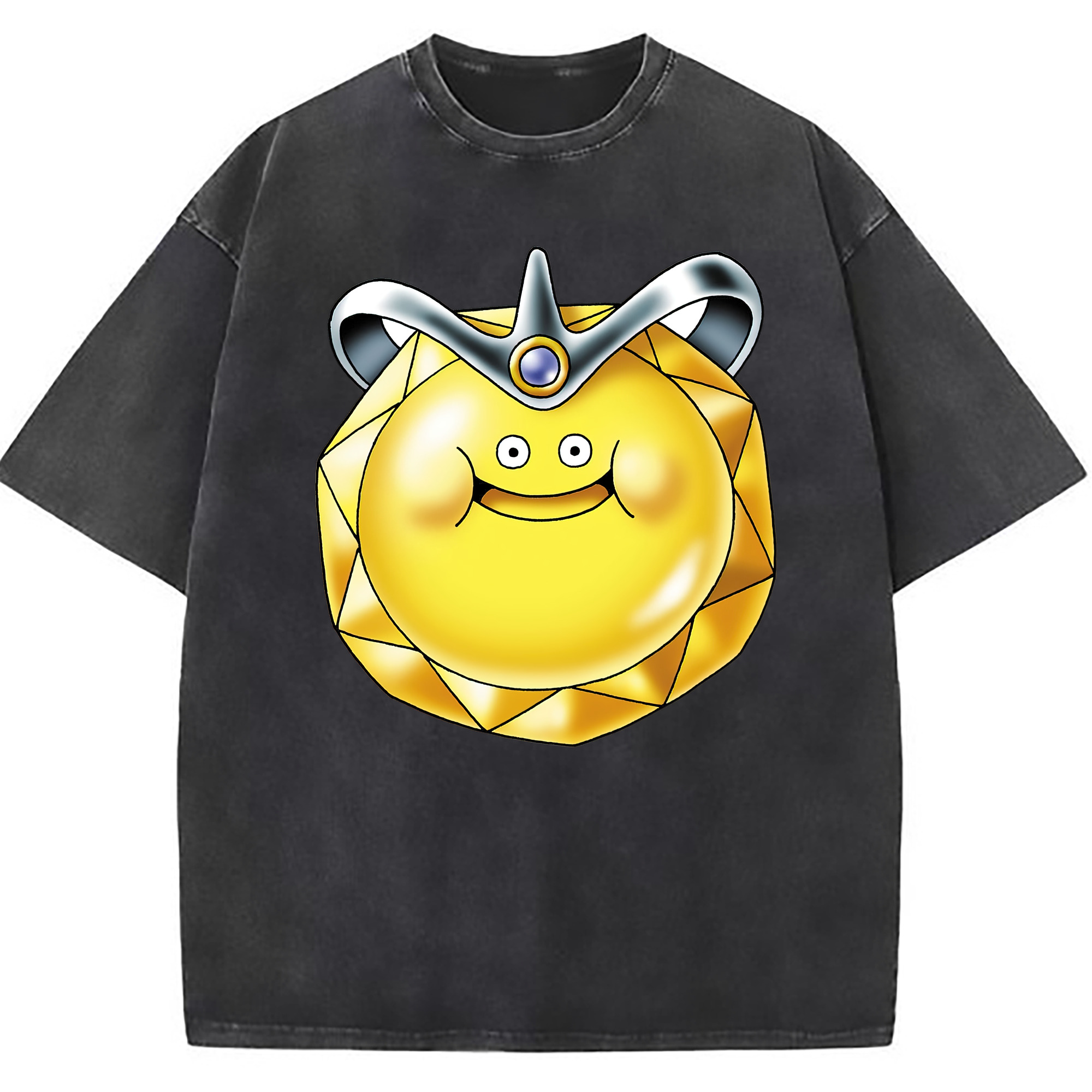 （画像用） ドラゴンクエスト Doragon Kuesuto Dragon Quest 綿100% ヴィンテージ風 半袖Tシャツ（フロントプリント）