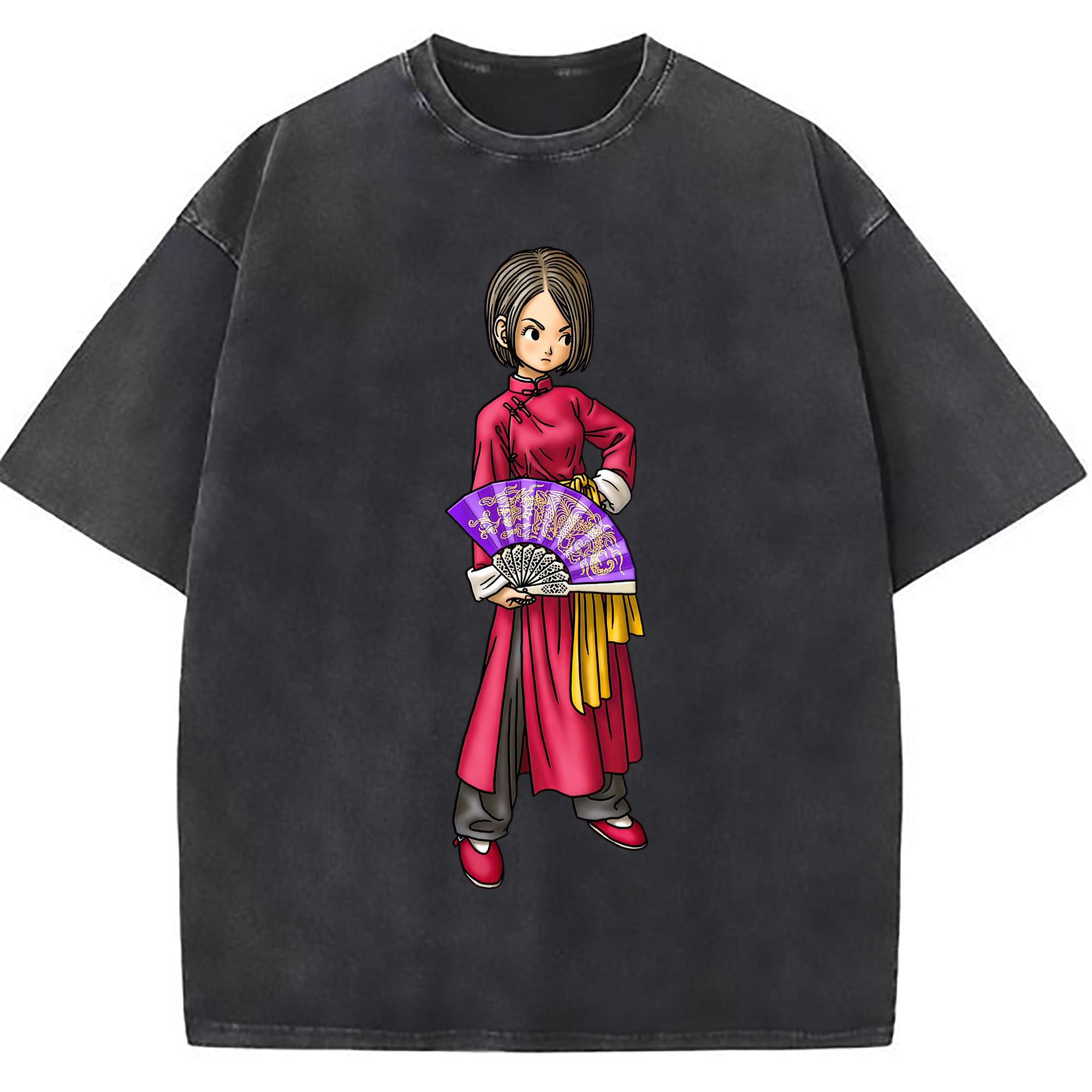（画像用） ドラゴンクエスト Doragon Kuesuto Dragon Quest 綿100% ヴィンテージ風 半袖Tシャツ（フロントプリント）
