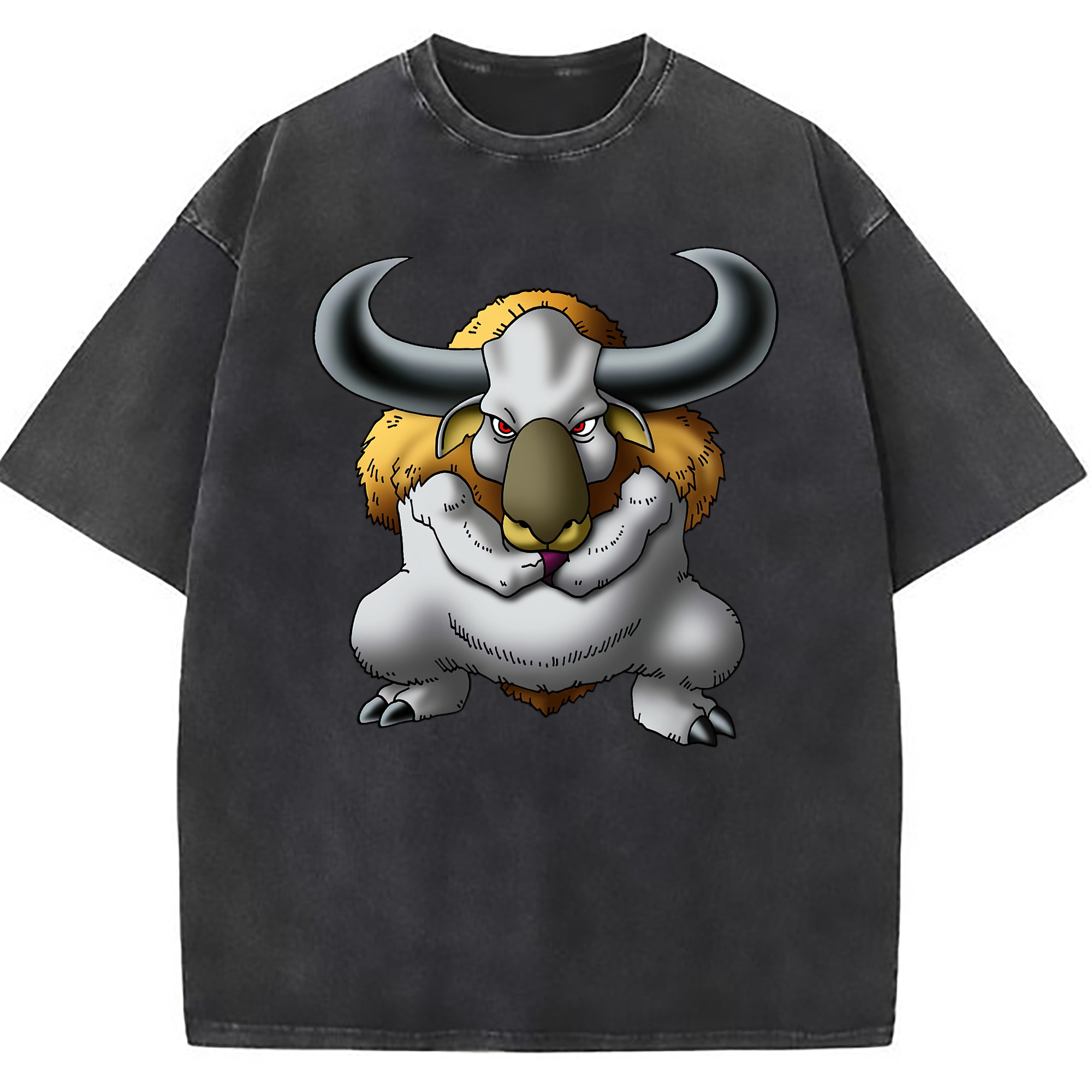 （画像用） ドラゴンクエスト Doragon Kuesuto Dragon Quest 綿100% ヴィンテージ風 半袖Tシャツ（フロントプリント）