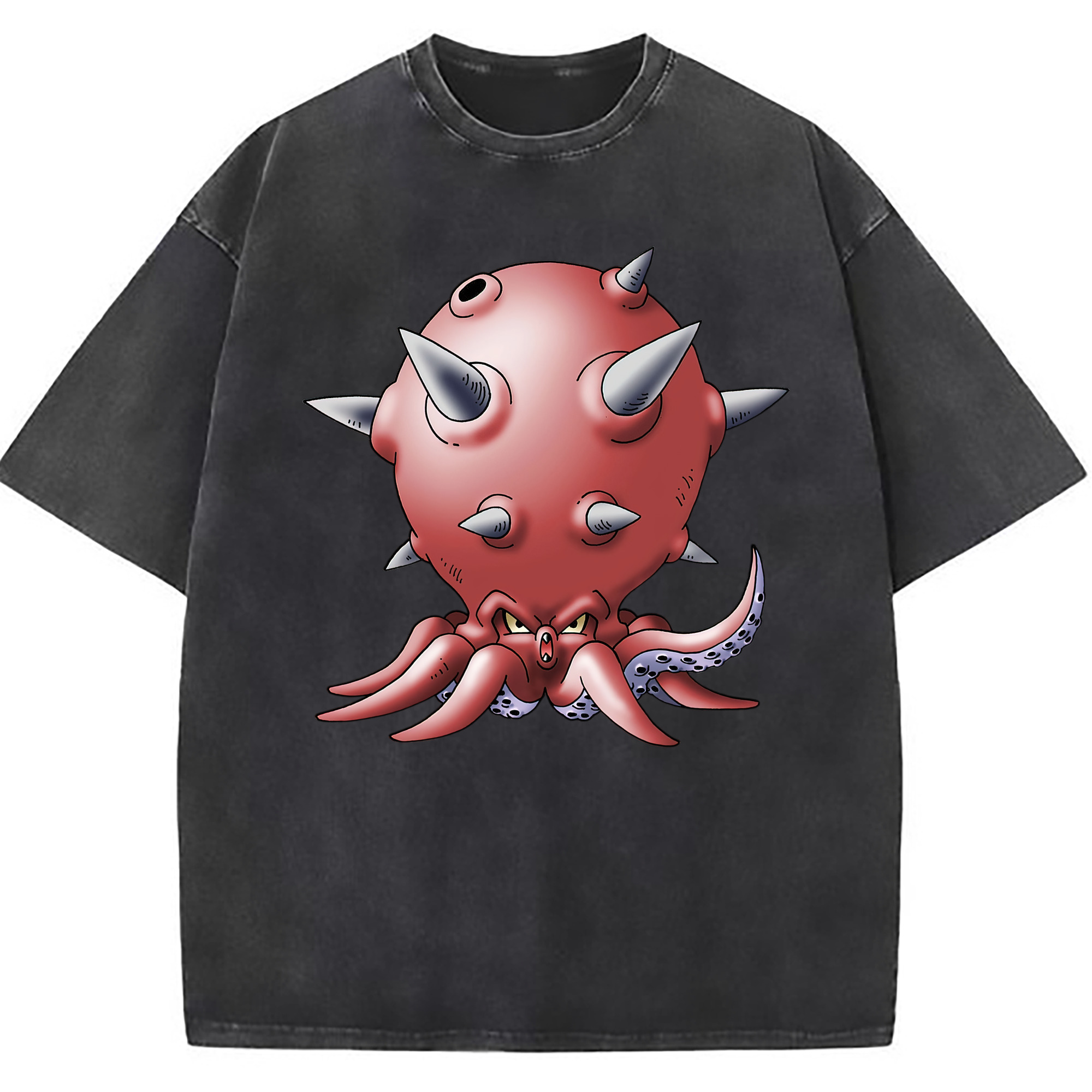 （画像用） ドラゴンクエスト Doragon Kuesuto Dragon Quest 綿100% ヴィンテージ風 半袖Tシャツ（フロントプリント）