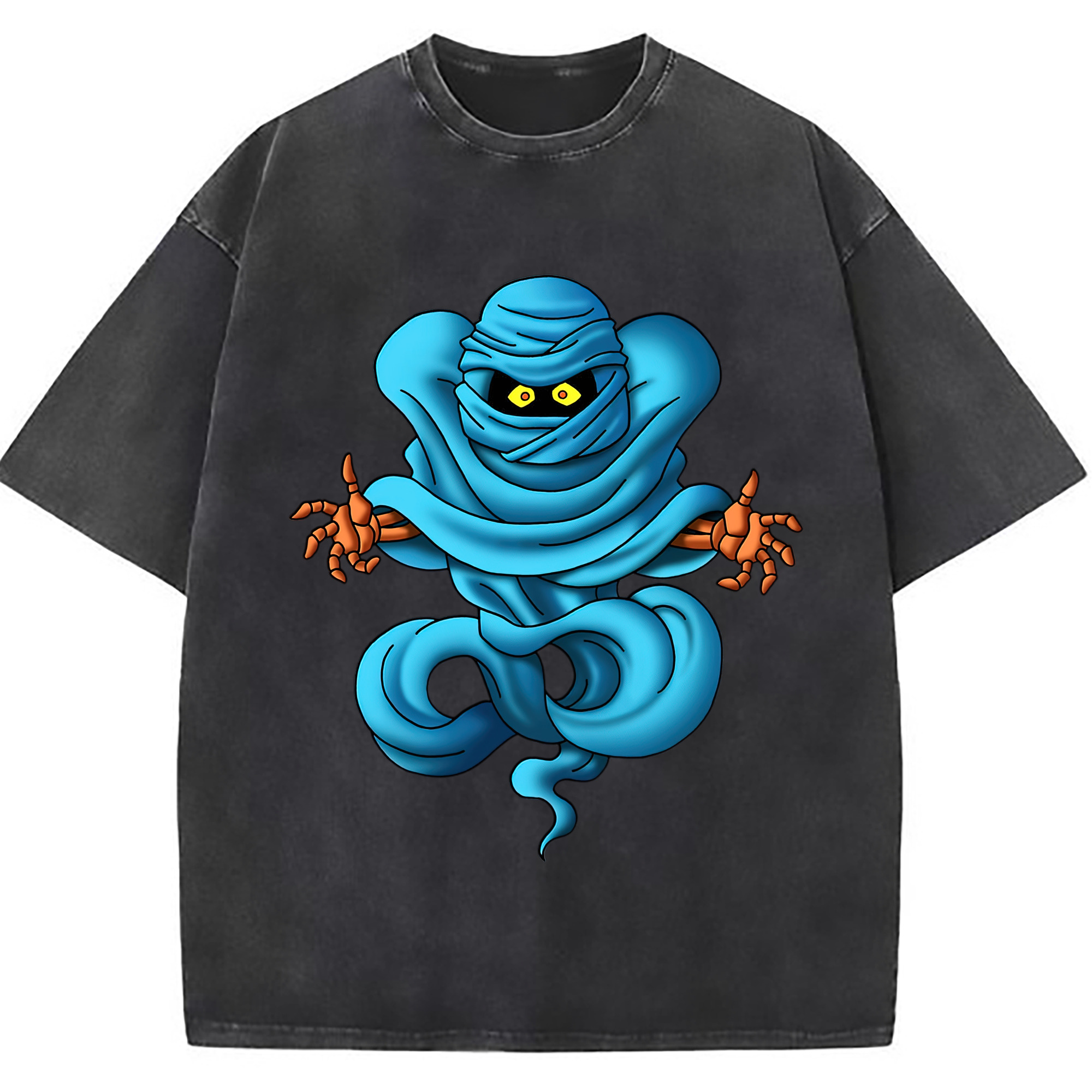 （画像用） ドラゴンクエスト Doragon Kuesuto Dragon Quest 綿100% ヴィンテージ風 半袖Tシャツ（フロントプリント）