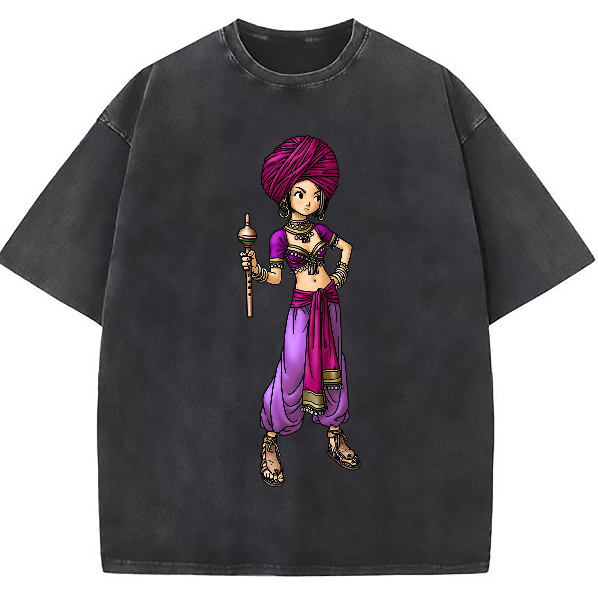 （画像用） ドラゴンクエスト Doragon Kuesuto Dragon Quest 綿100% ヴィンテージ風 半袖Tシャツ（フロントプリント）