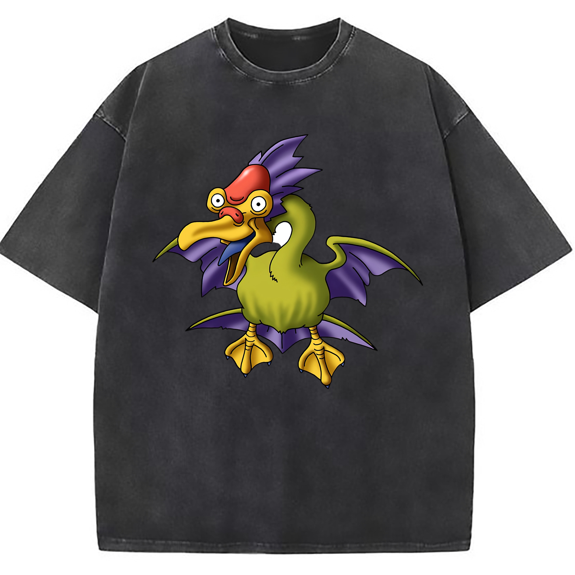 （画像用） ドラゴンクエスト Doragon Kuesuto Dragon Quest 綿100% ヴィンテージ風 半袖Tシャツ（フロントプリント）