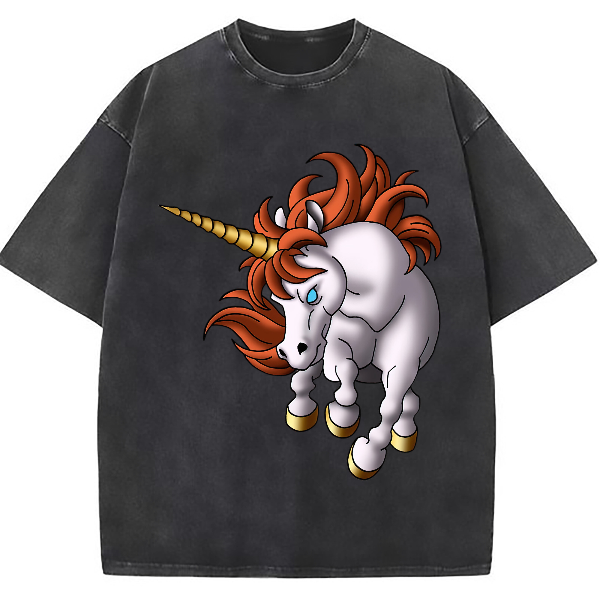 （画像用） ドラゴンクエスト Doragon Kuesuto Dragon Quest 綿100% ヴィンテージ風 半袖Tシャツ（フロントプリント）