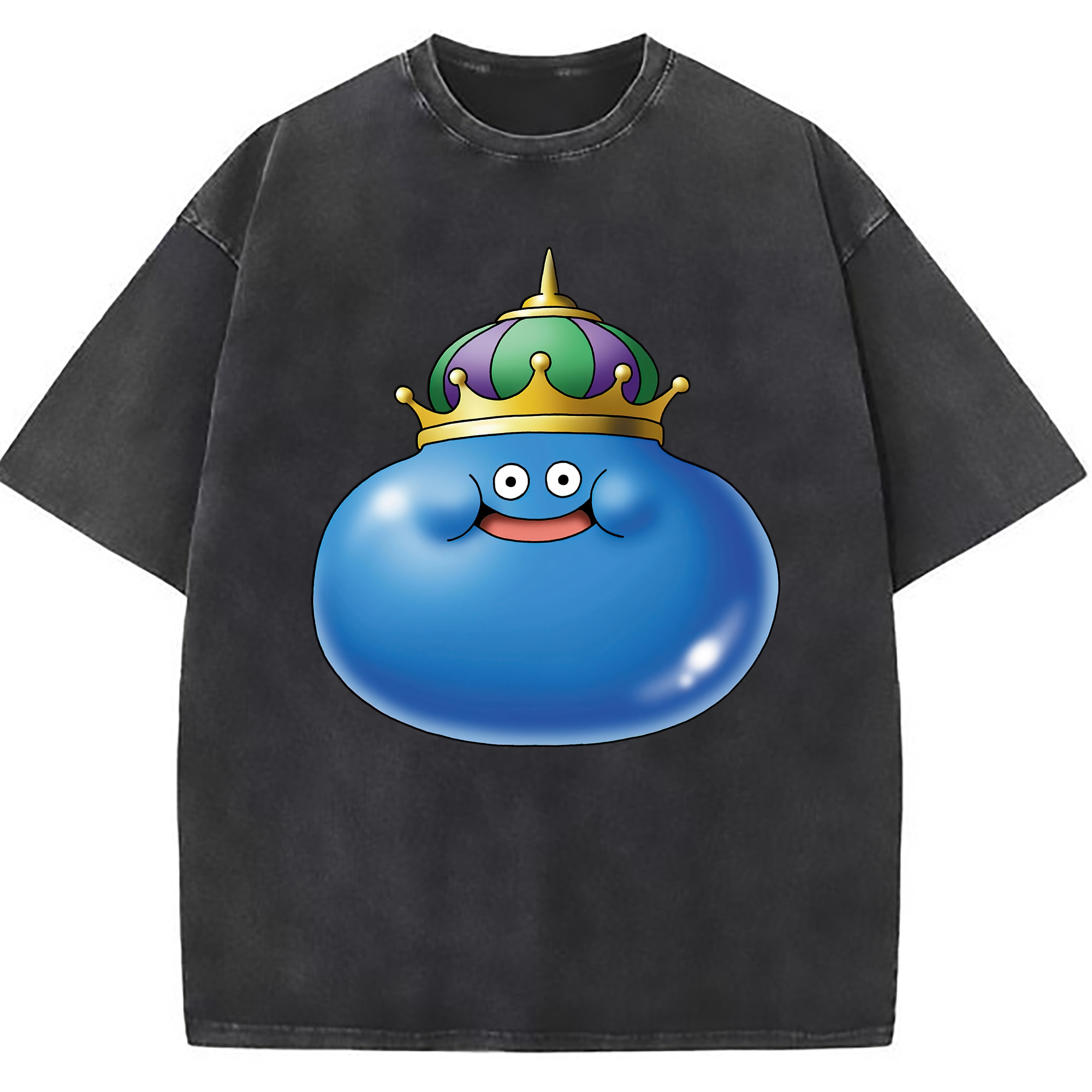 （画像用） ドラゴンクエスト Doragon Kuesuto Dragon Quest 綿100% ヴィンテージ風 半袖Tシャツ（フロントプリント）