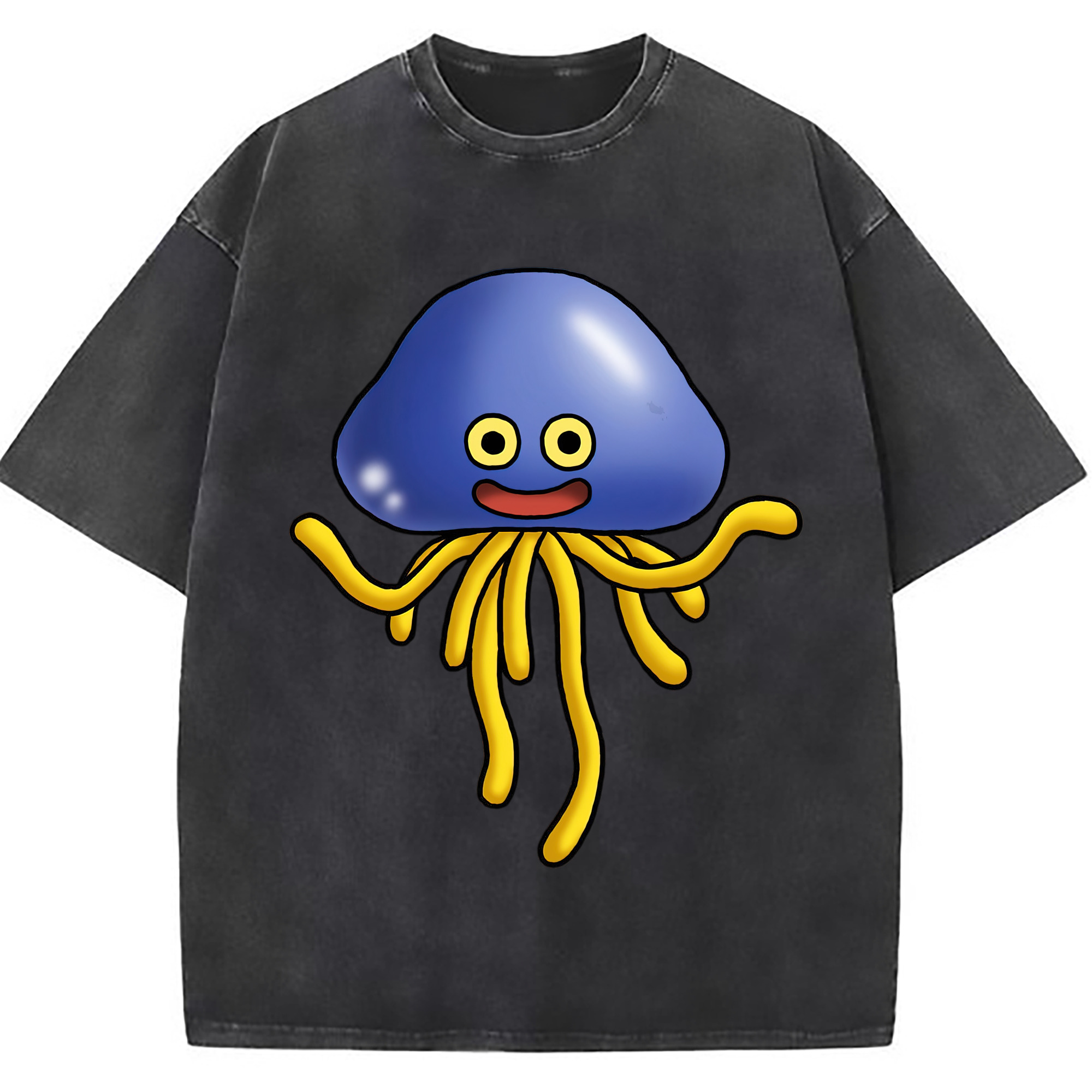 （画像用） ドラゴンクエスト Doragon Kuesuto Dragon Quest 綿100% ヴィンテージ風 半袖Tシャツ（フロントプリント）
