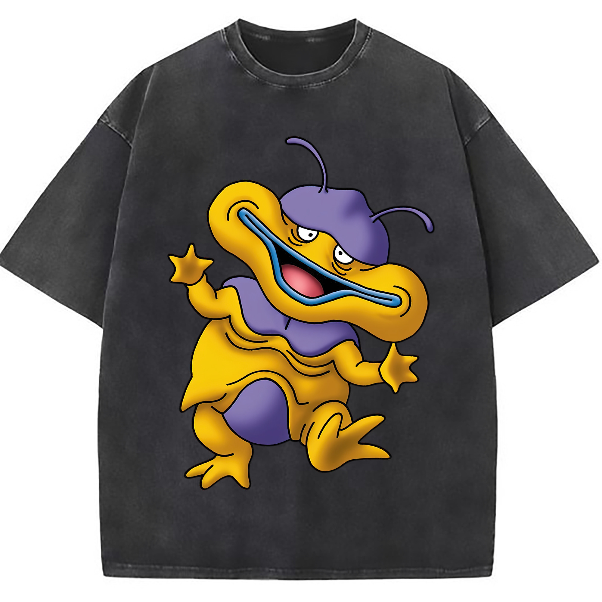 （画像用） ドラゴンクエスト Doragon Kuesuto Dragon Quest 綿100% ヴィンテージ風 半袖Tシャツ（フロントプリント）