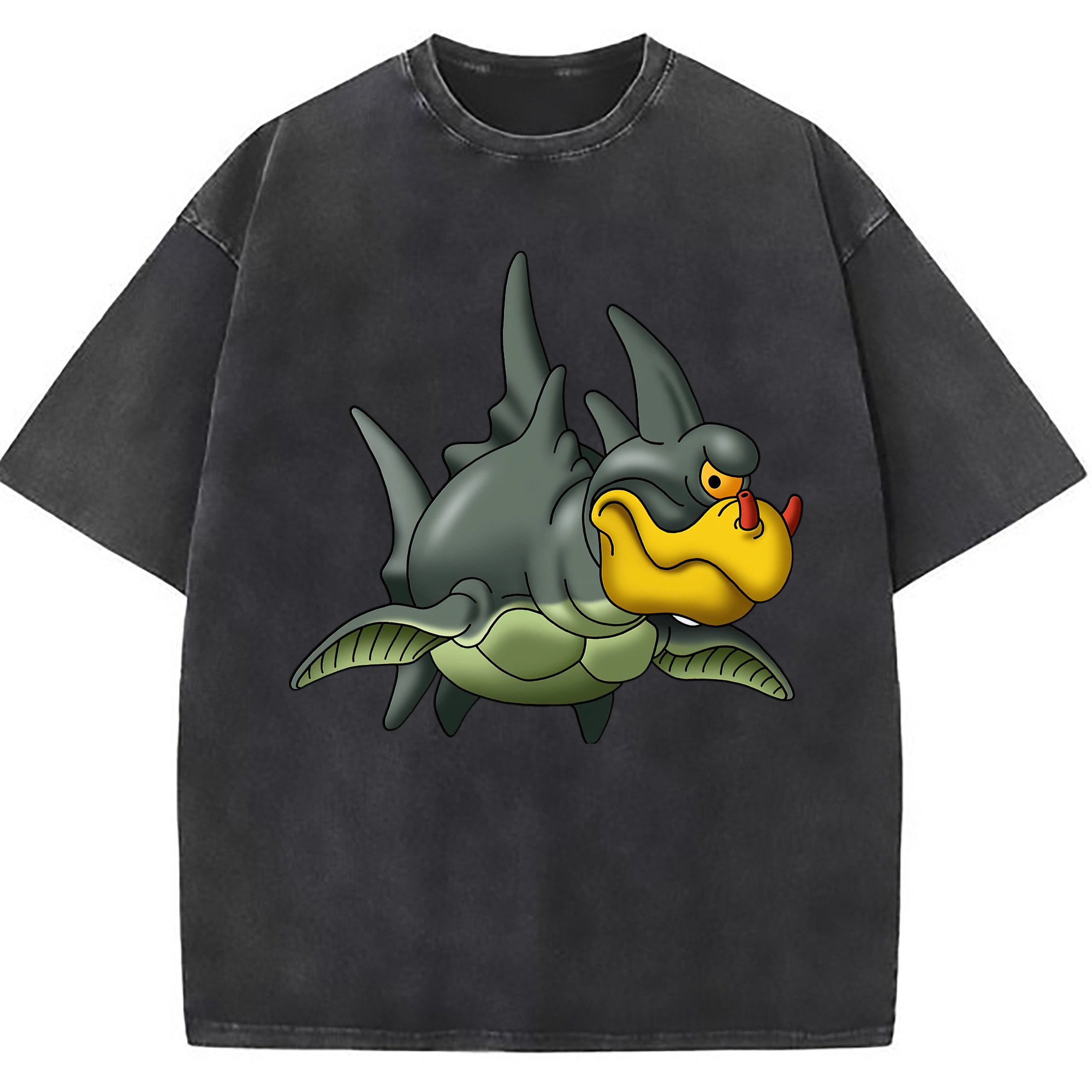（画像用） ドラゴンクエスト Doragon Kuesuto Dragon Quest 綿100% ヴィンテージ風 半袖Tシャツ（フロントプリント）