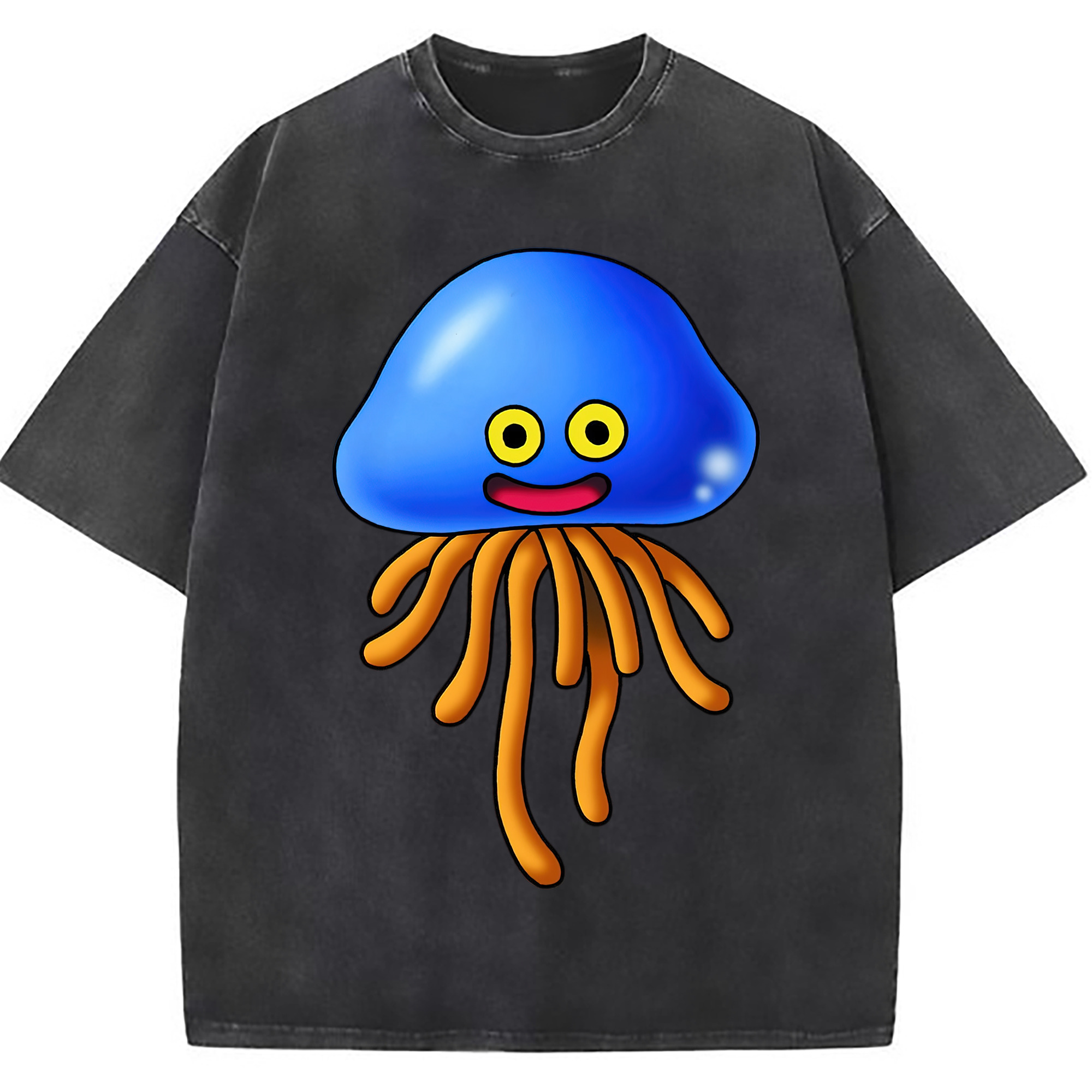 （画像用） ドラゴンクエスト Doragon Kuesuto Dragon Quest 綿100% ヴィンテージ風 半袖Tシャツ（フロントプリント）
