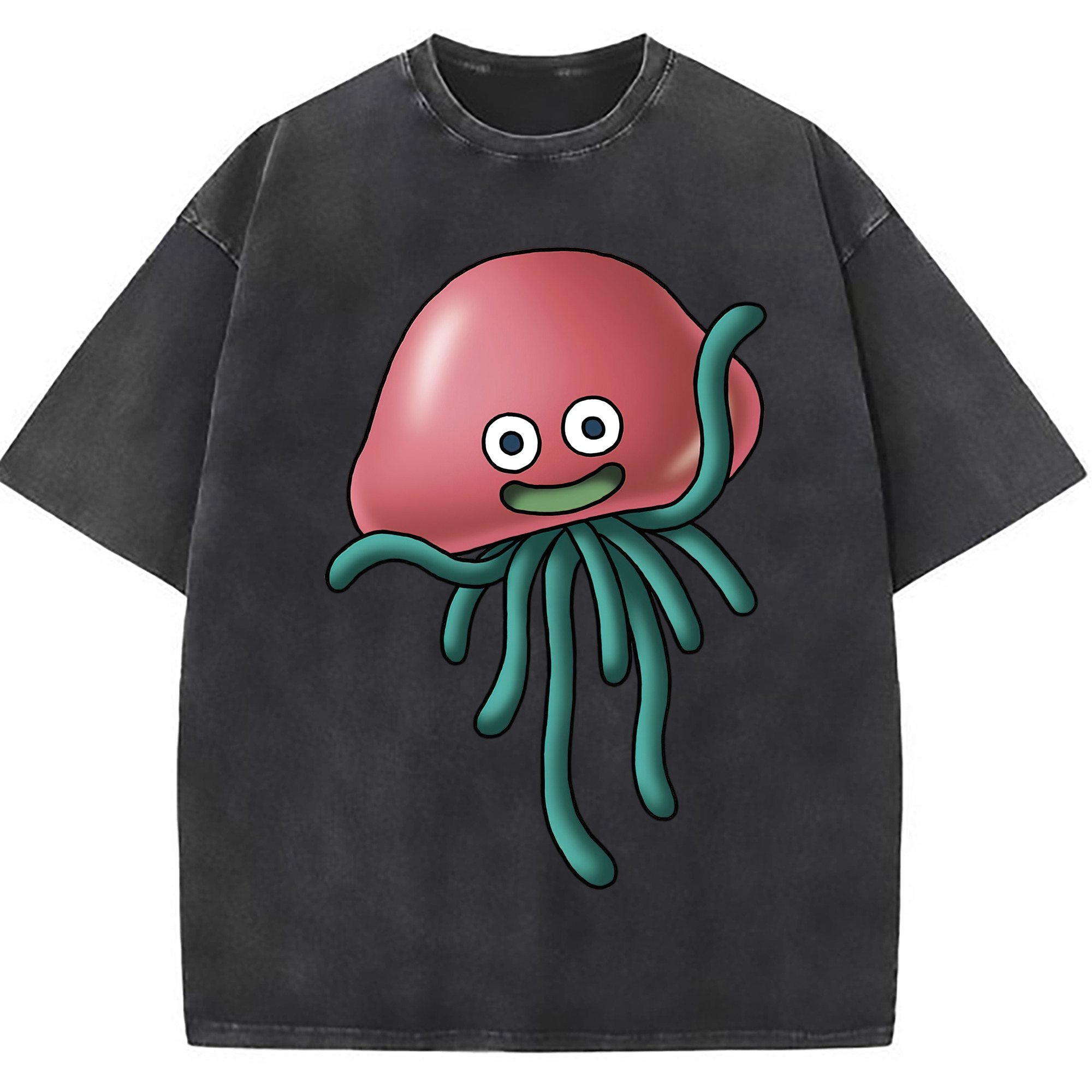 （画像用） ドラゴンクエスト Doragon Kuesuto Dragon Quest 綿100% ヴィンテージ風 半袖Tシャツ（フロントプリント）
