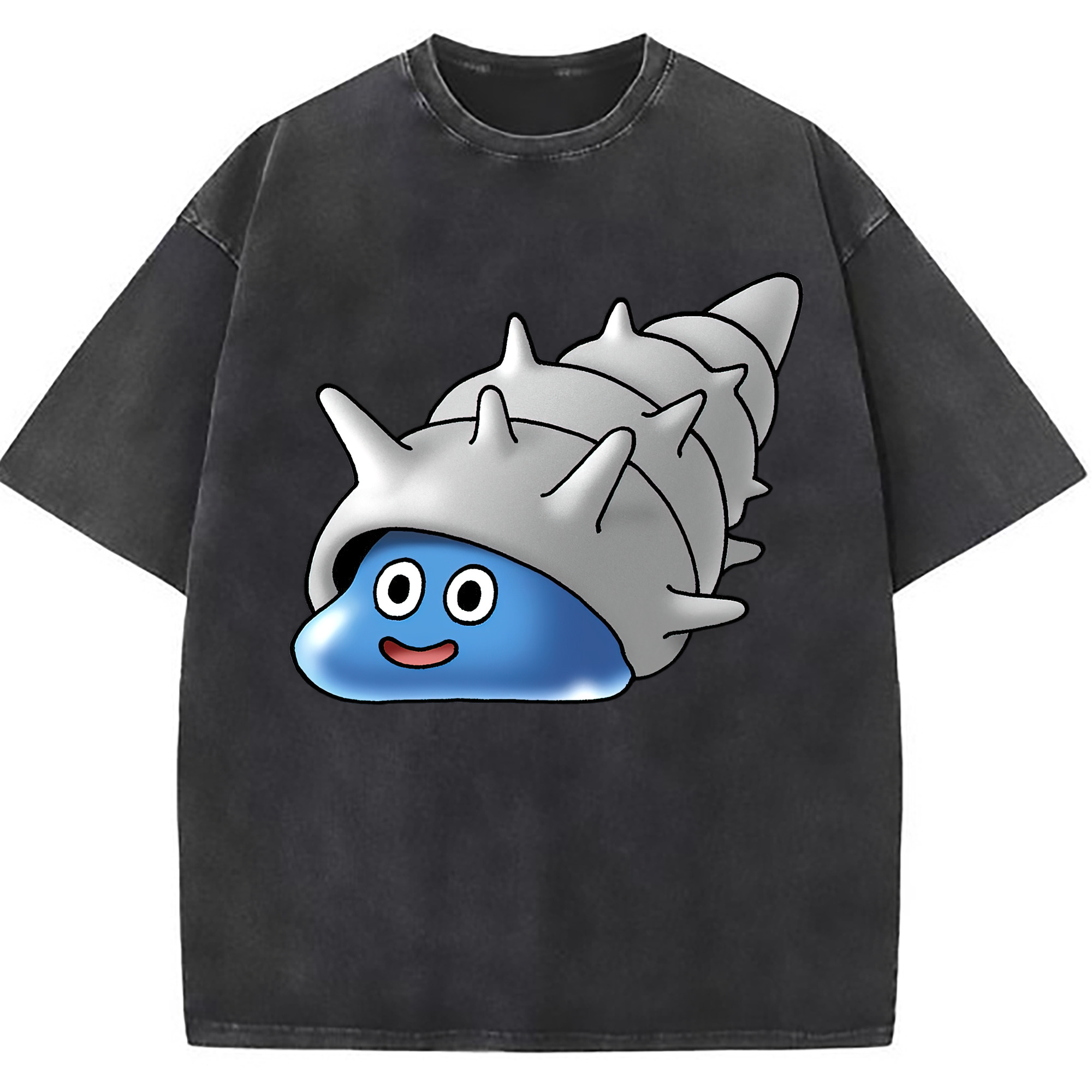 （画像用） ドラゴンクエスト Doragon Kuesuto Dragon Quest 綿100% ヴィンテージ風 半袖Tシャツ（フロントプリント）