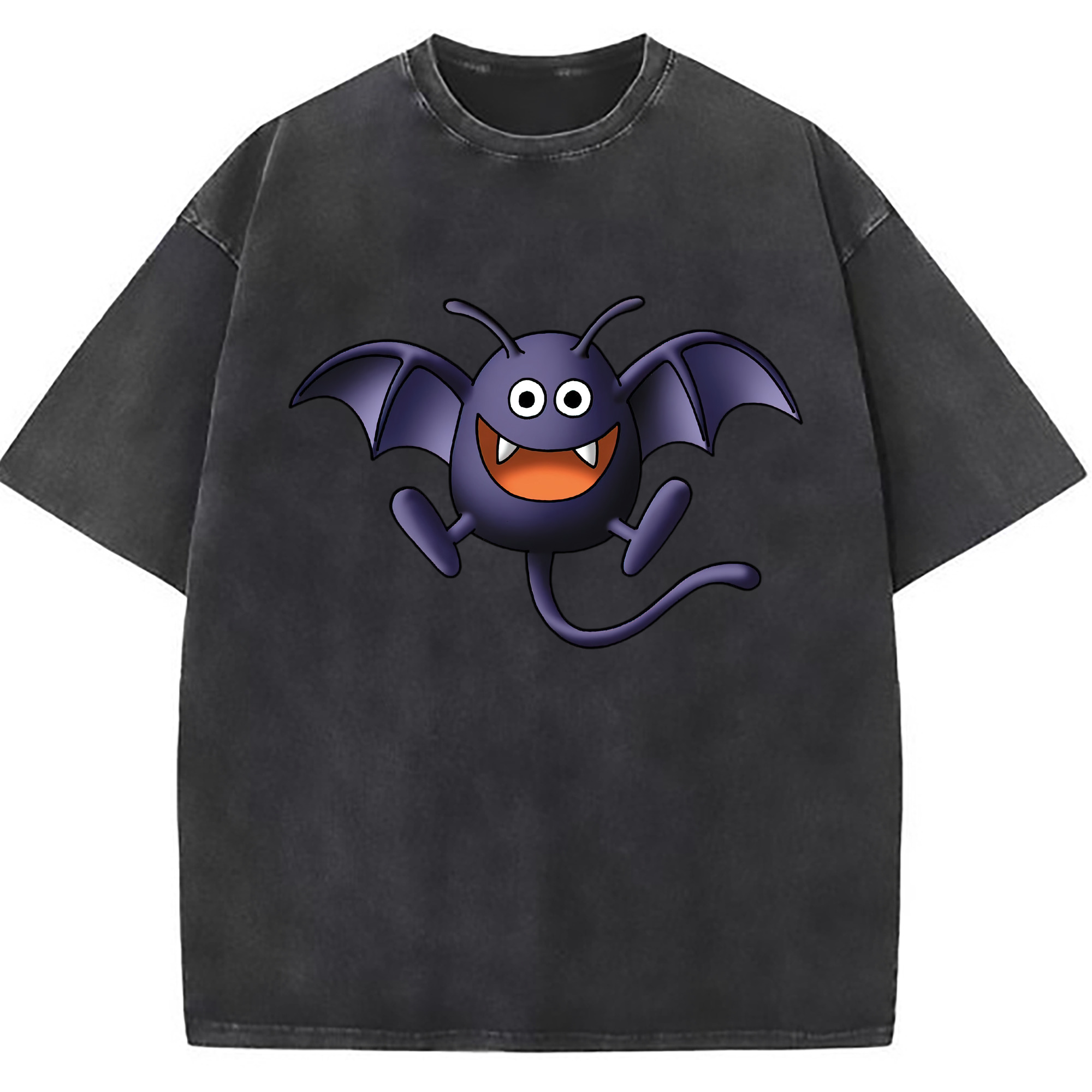 （画像用） ドラゴンクエスト Doragon Kuesuto Dragon Quest 綿100% ヴィンテージ風 半袖Tシャツ（フロントプリント）