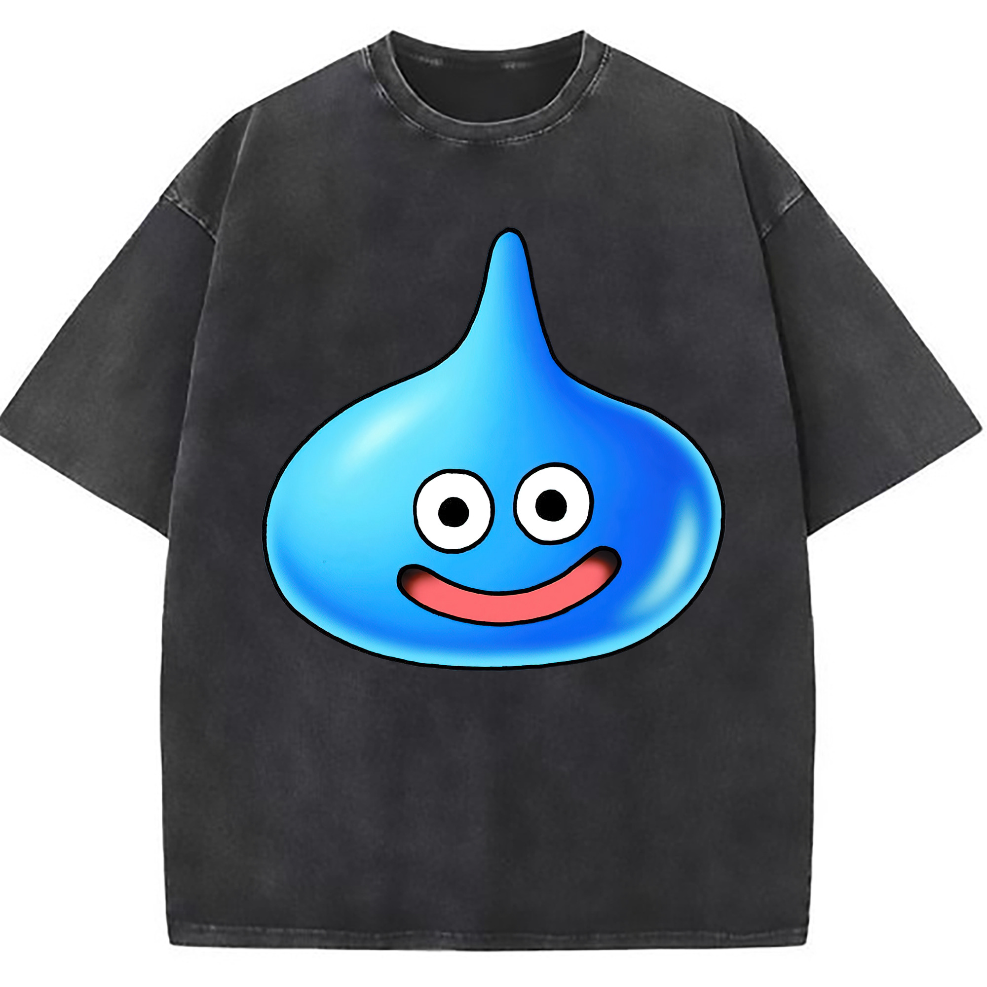 （画像用） ドラゴンクエスト Doragon Kuesuto Dragon Quest 綿100% ヴィンテージ風 半袖Tシャツ（フロントプリント）