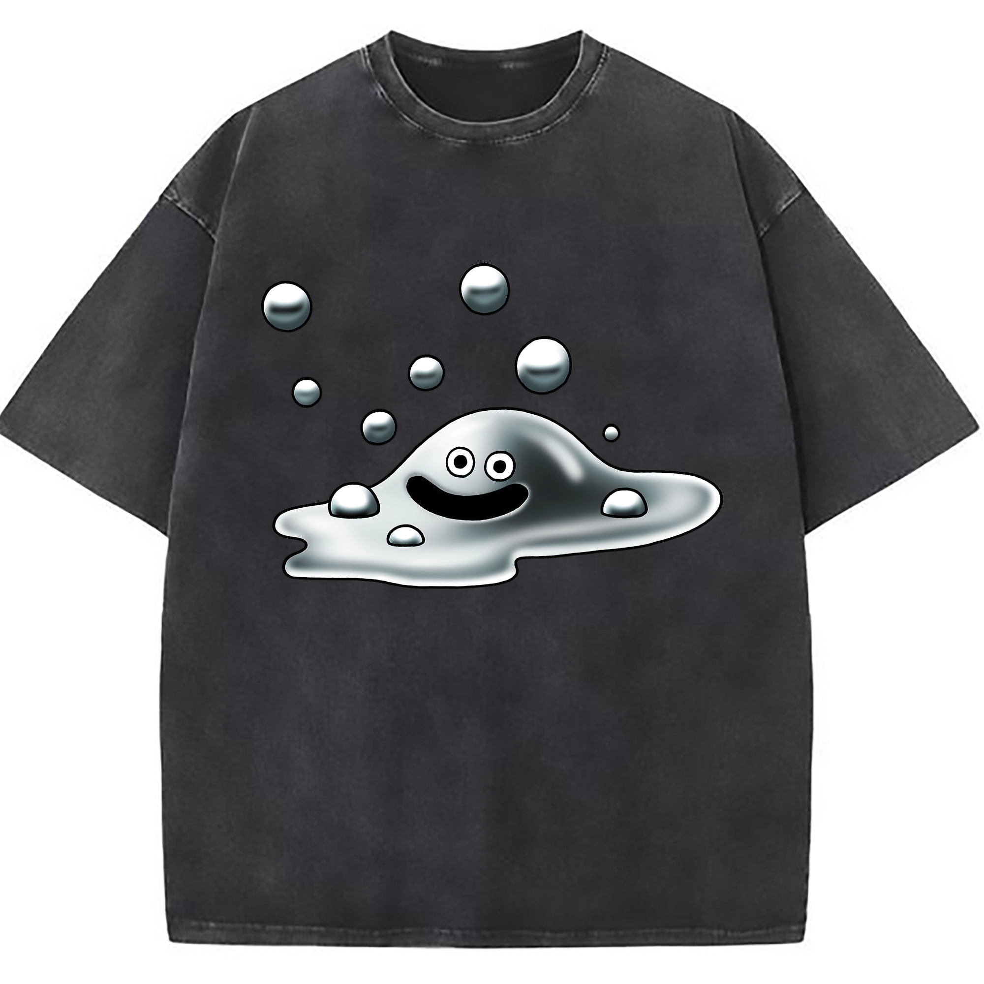 （画像用） ドラゴンクエスト Doragon Kuesuto Dragon Quest 綿100% ヴィンテージ風 半袖Tシャツ（フロントプリント）