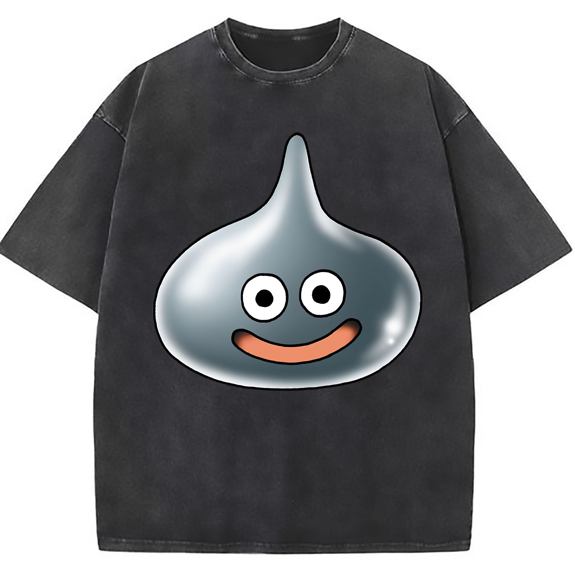（画像用） ドラゴンクエスト Doragon Kuesuto Dragon Quest 綿100% ヴィンテージ風 半袖Tシャツ（フロントプリント）