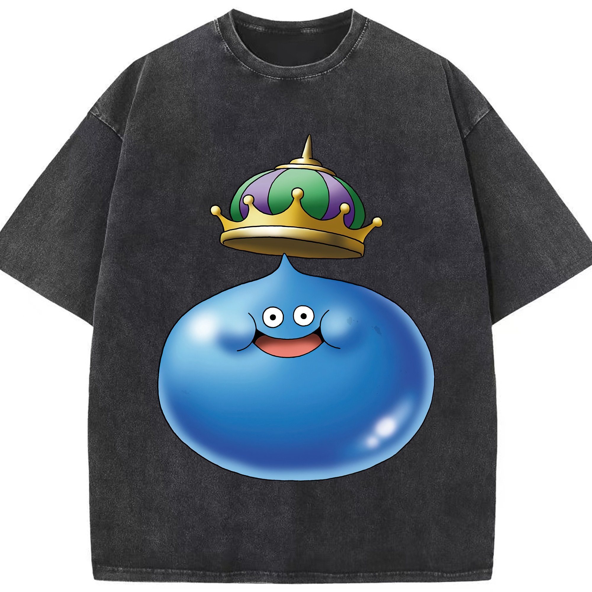 （画像用） ドラゴンクエスト Doragon Kuesuto Dragon Quest 綿100% ヴィンテージ風 半袖Tシャツ（フロントプリント）