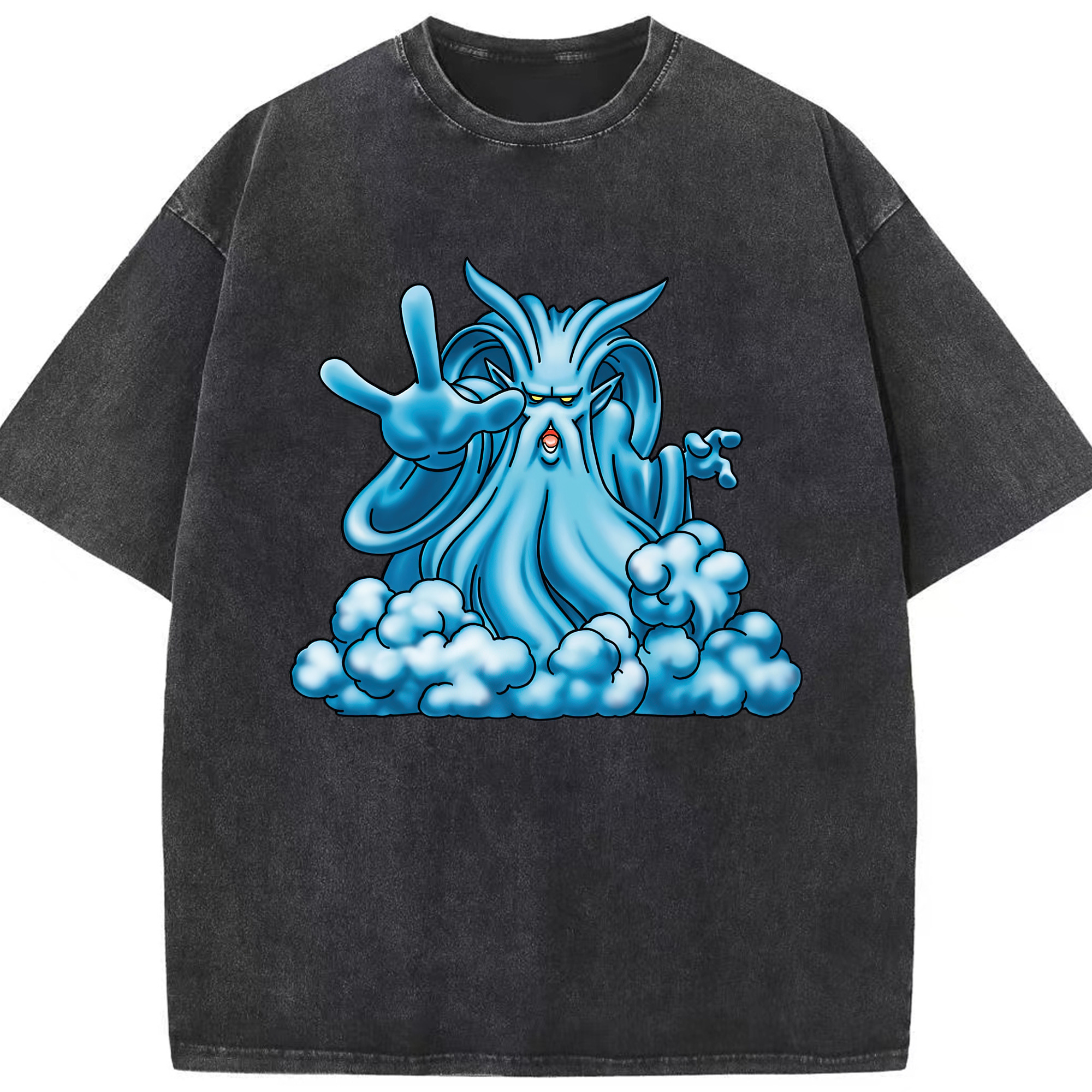 （画像用） ドラゴンクエスト Doragon Kuesuto Dragon Quest 綿100% ヴィンテージ風 半袖Tシャツ（フロントプリント）