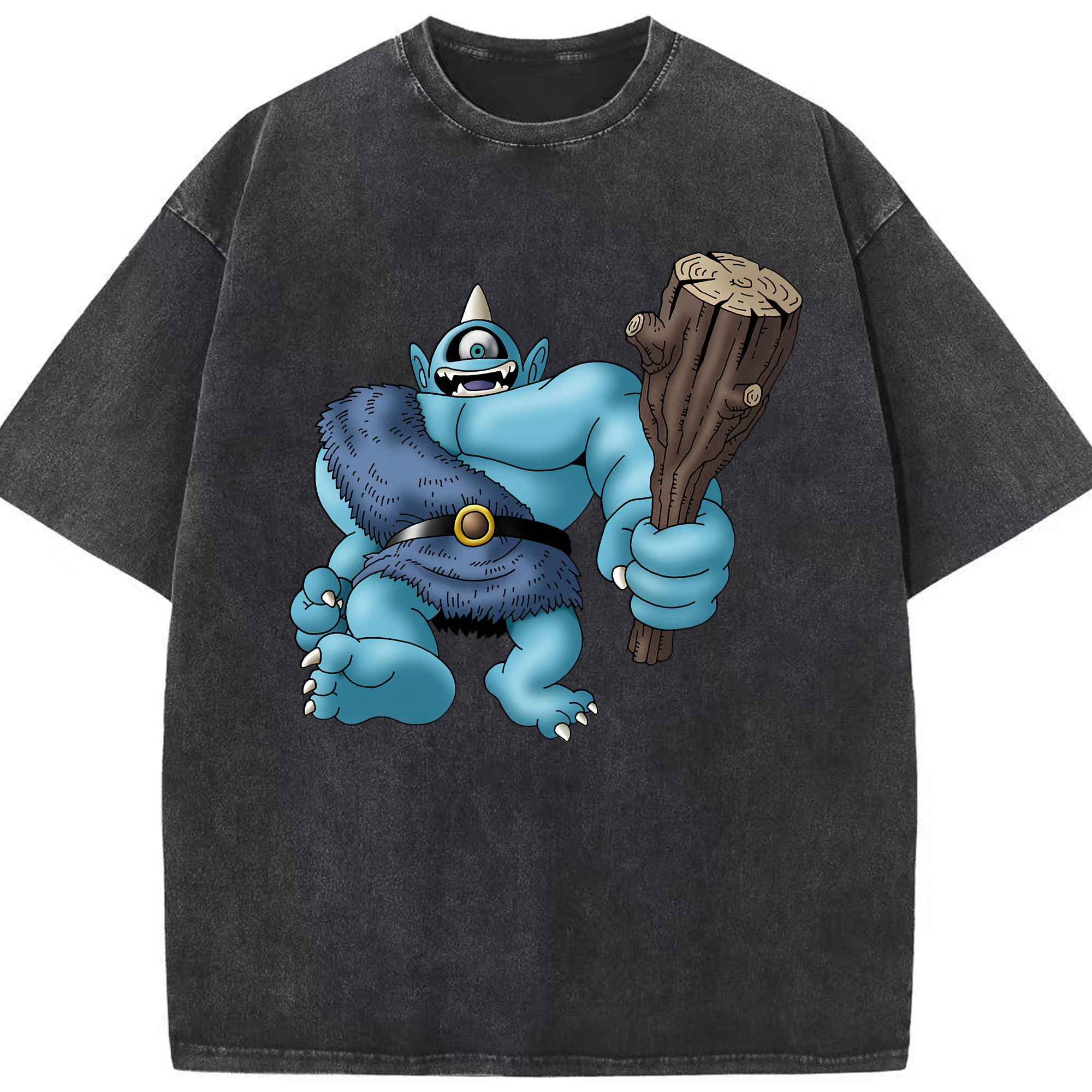 （画像用） ドラゴンクエスト Doragon Kuesuto Dragon Quest 綿100% ヴィンテージ風 半袖Tシャツ（フロントプリント）