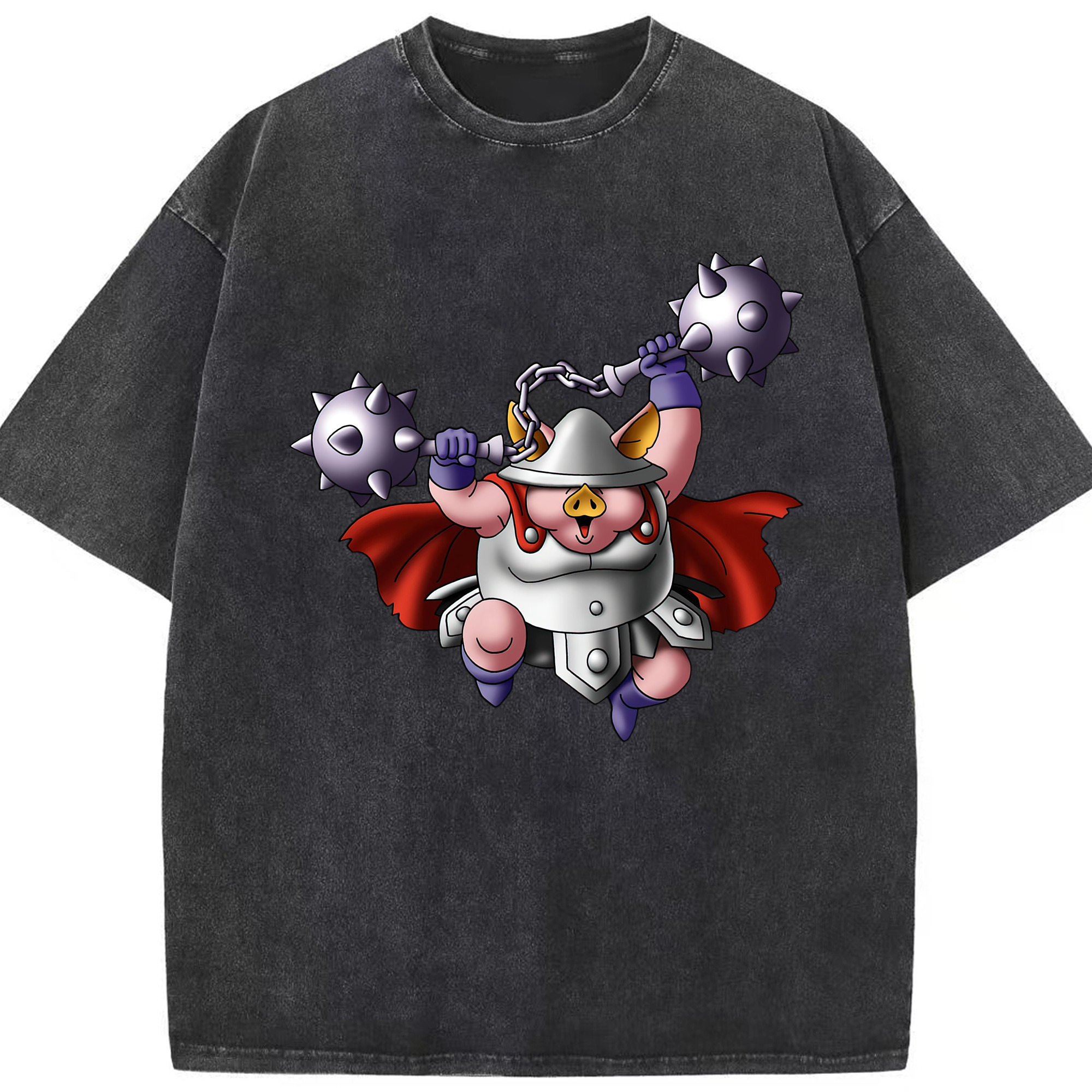 （画像用） ドラゴンクエスト Doragon Kuesuto Dragon Quest 綿100% ヴィンテージ風 半袖Tシャツ（フロントプリント）
