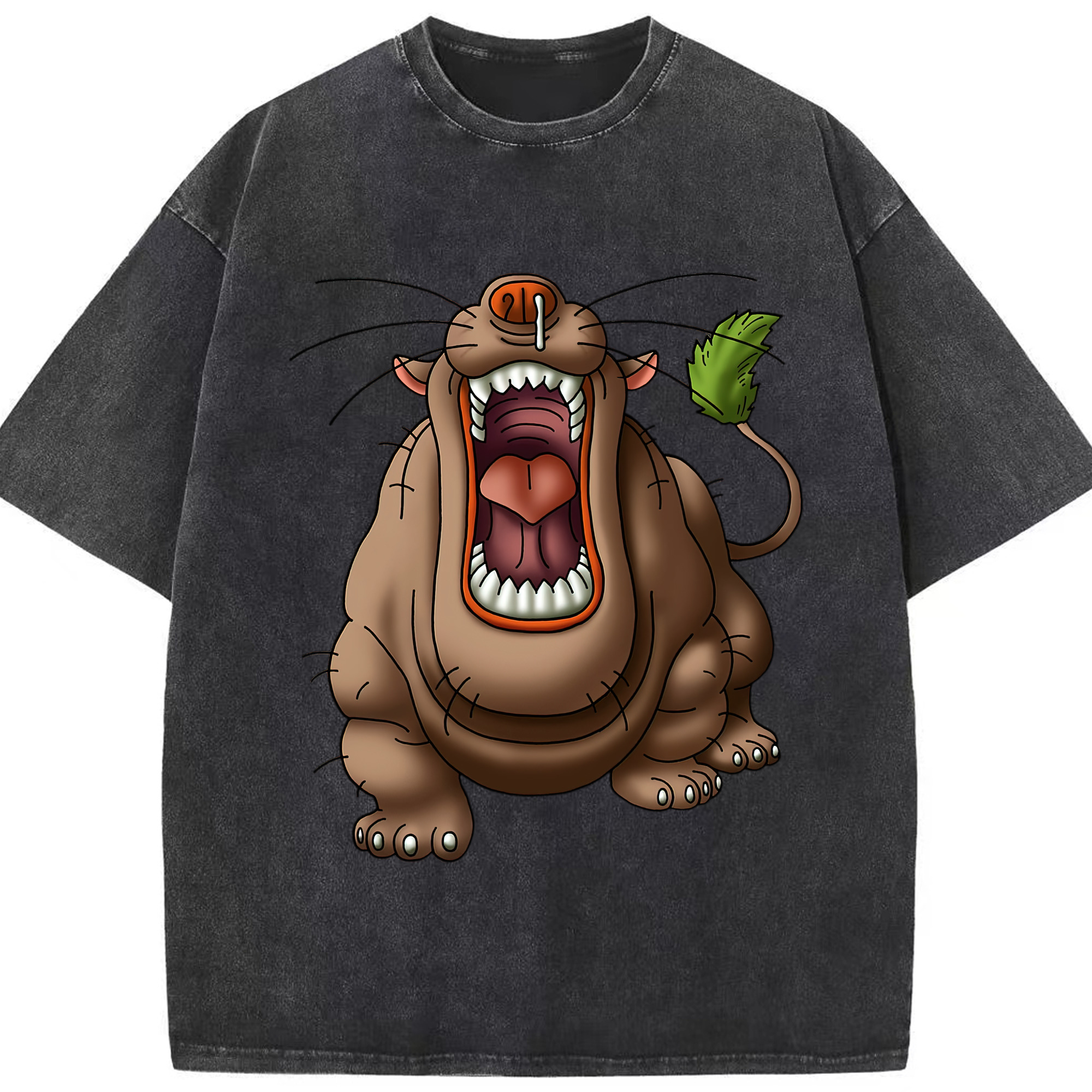 （画像用） ドラゴンクエスト Doragon Kuesuto Dragon Quest 綿100% ヴィンテージ風 半袖Tシャツ（フロントプリント）