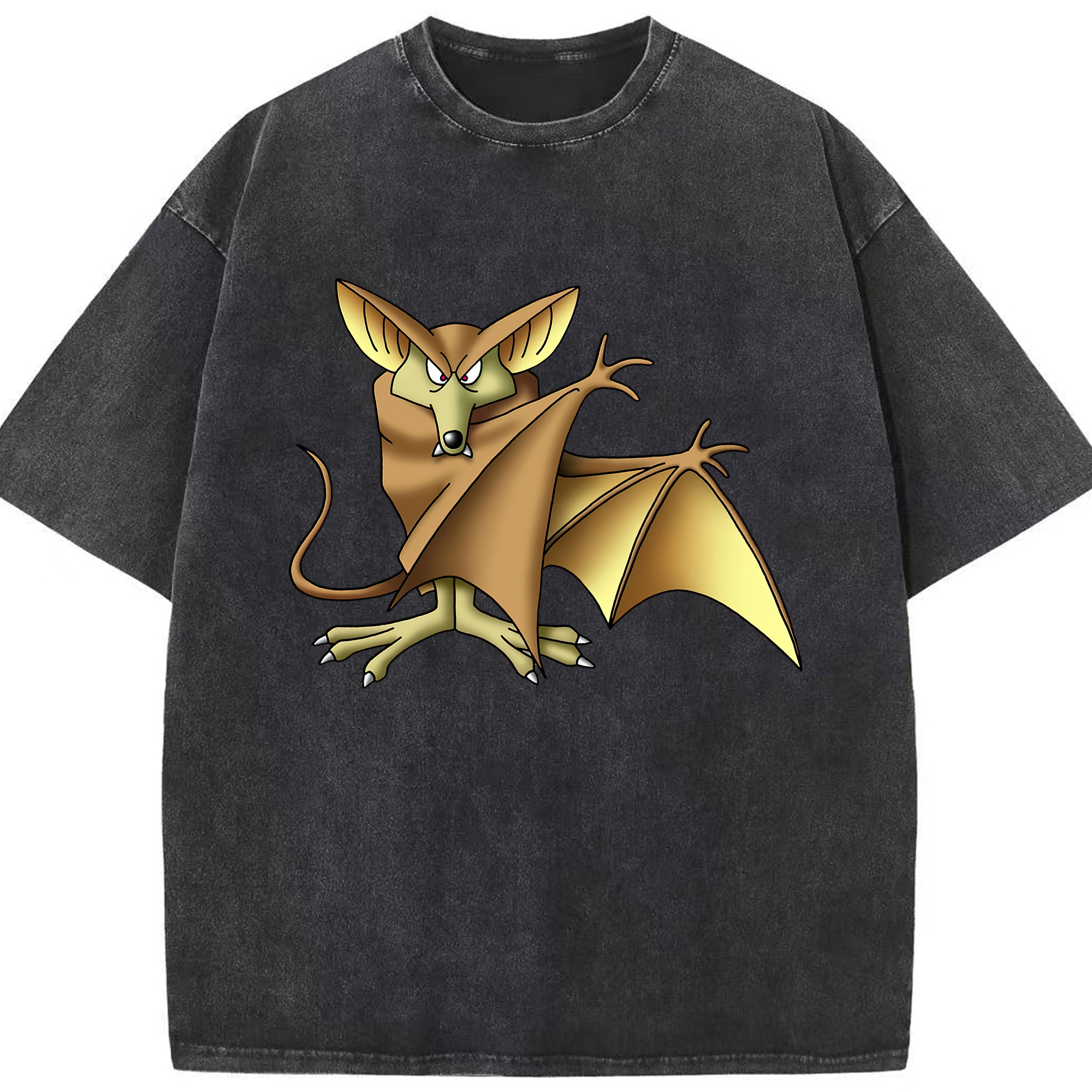 （画像用） ドラゴンクエスト Doragon Kuesuto Dragon Quest 綿100% ヴィンテージ風 半袖Tシャツ（フロントプリント）