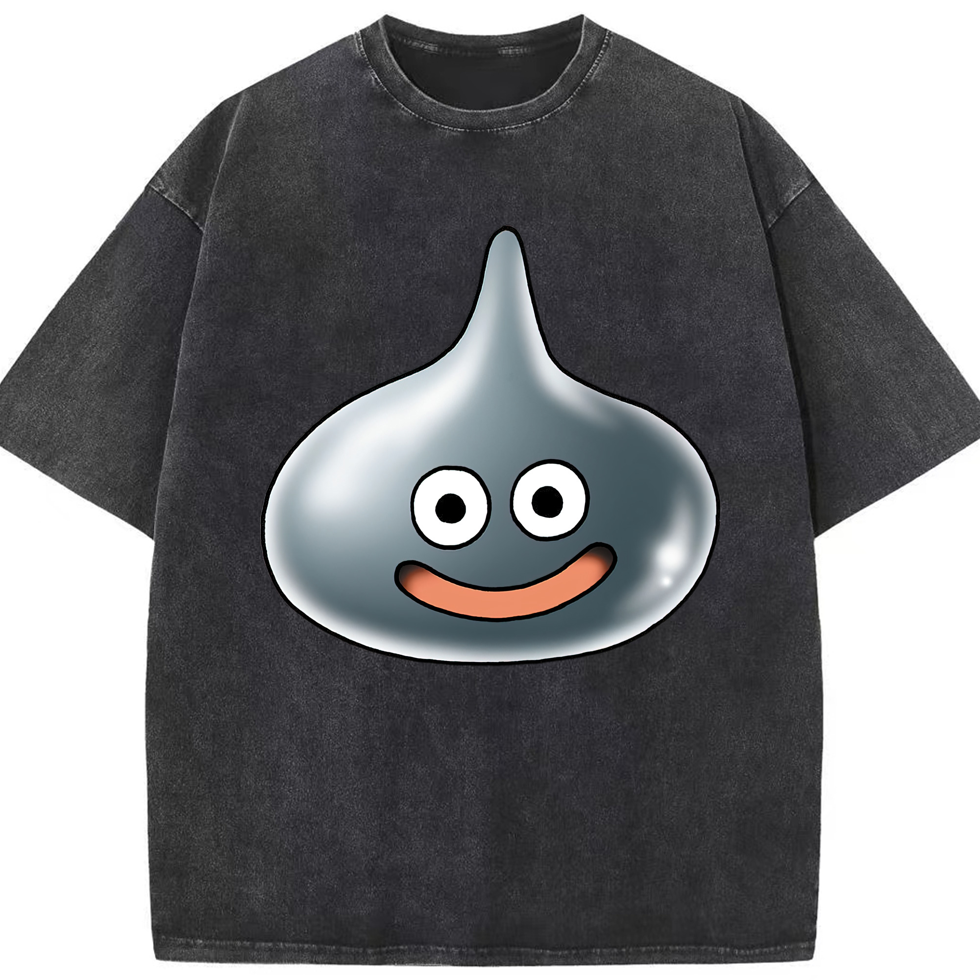 （画像用） ドラゴンクエスト Doragon Kuesuto Dragon Quest 綿100% ヴィンテージ風 半袖Tシャツ（フロントプリント）