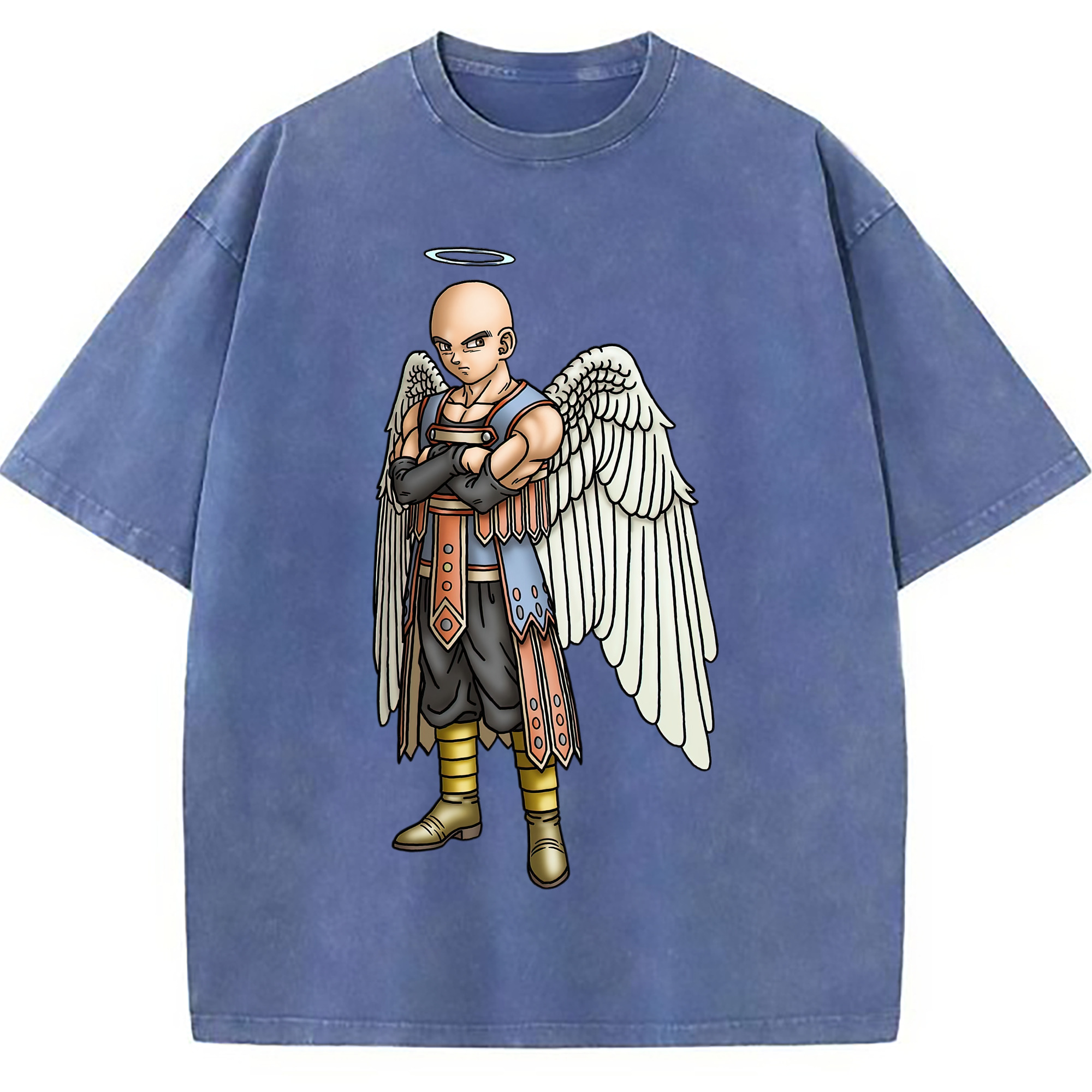 （画像用） ドラゴンクエスト Doragon Kuesuto Dragon Quest 綿100% ヴィンテージ風 半袖Tシャツ（フロントプリント）