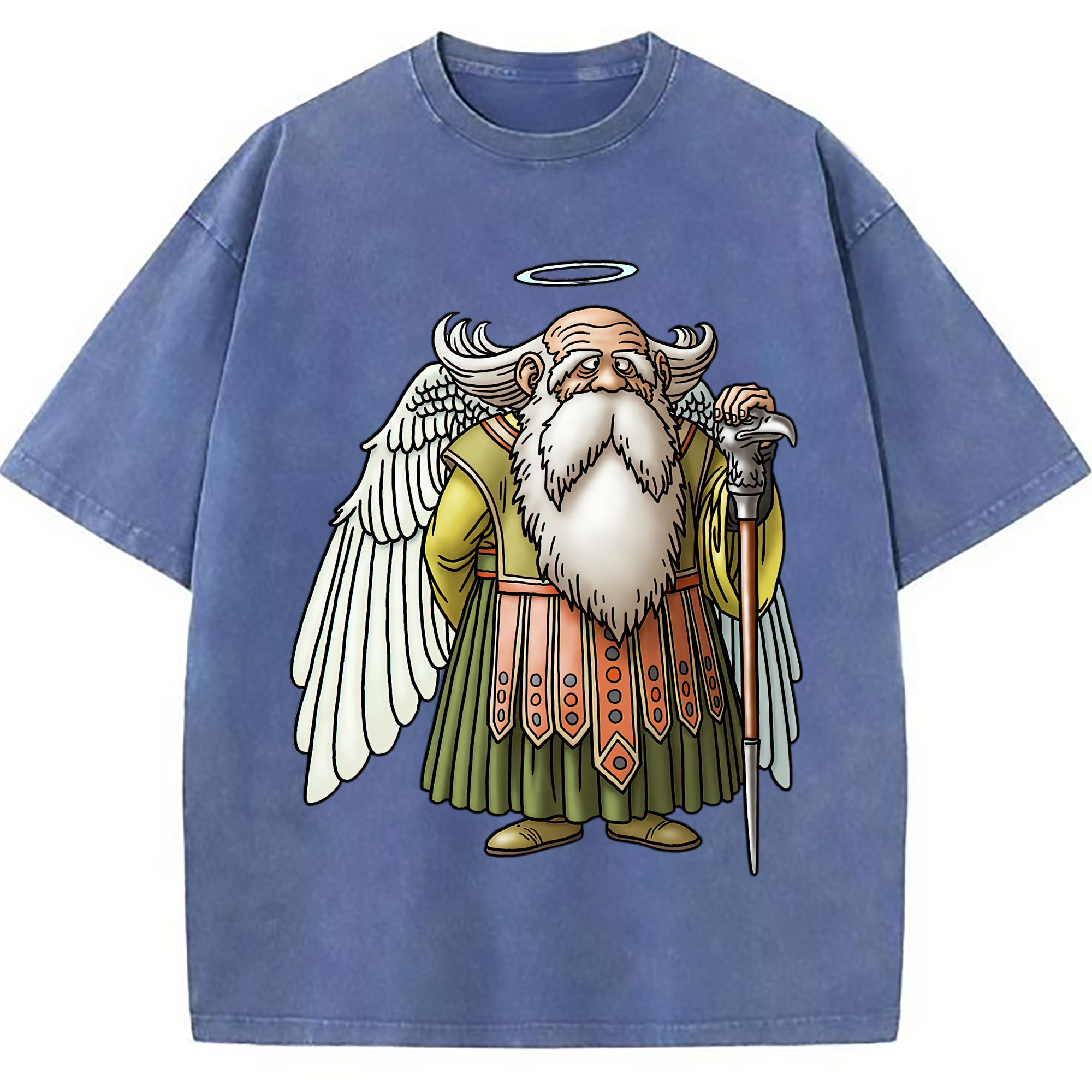 （画像用） ドラゴンクエスト Doragon Kuesuto Dragon Quest 綿100% ヴィンテージ風 半袖Tシャツ（フロントプリント）