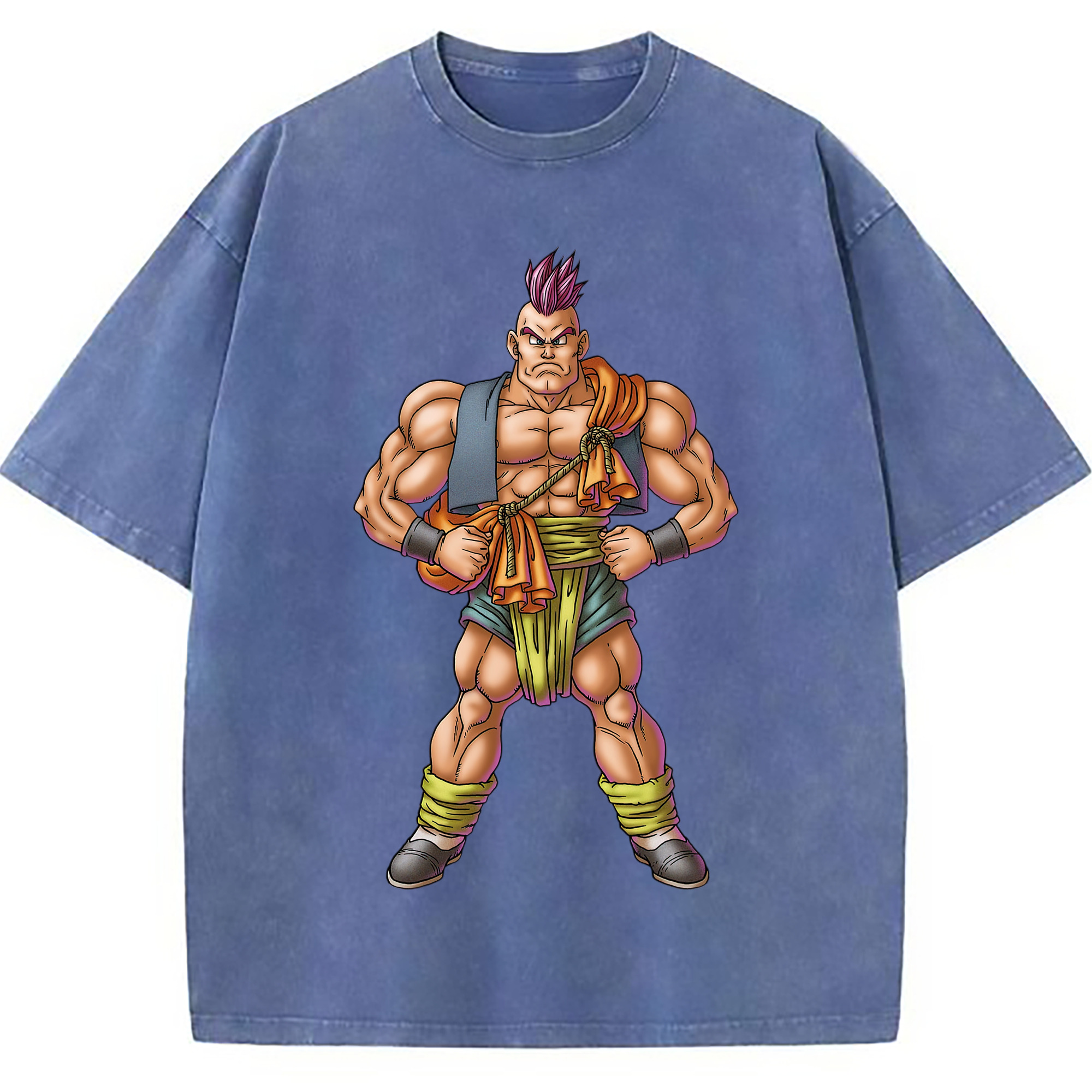 （画像用） ドラゴンクエスト Doragon Kuesuto Dragon Quest 綿100% ヴィンテージ風 半袖Tシャツ（フロントプリント）