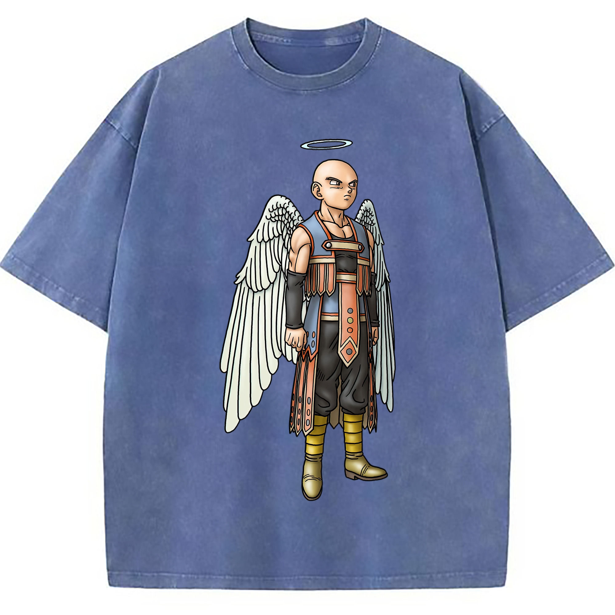 （画像用） ドラゴンクエスト Doragon Kuesuto Dragon Quest 綿100% ヴィンテージ風 半袖Tシャツ（フロントプリント）