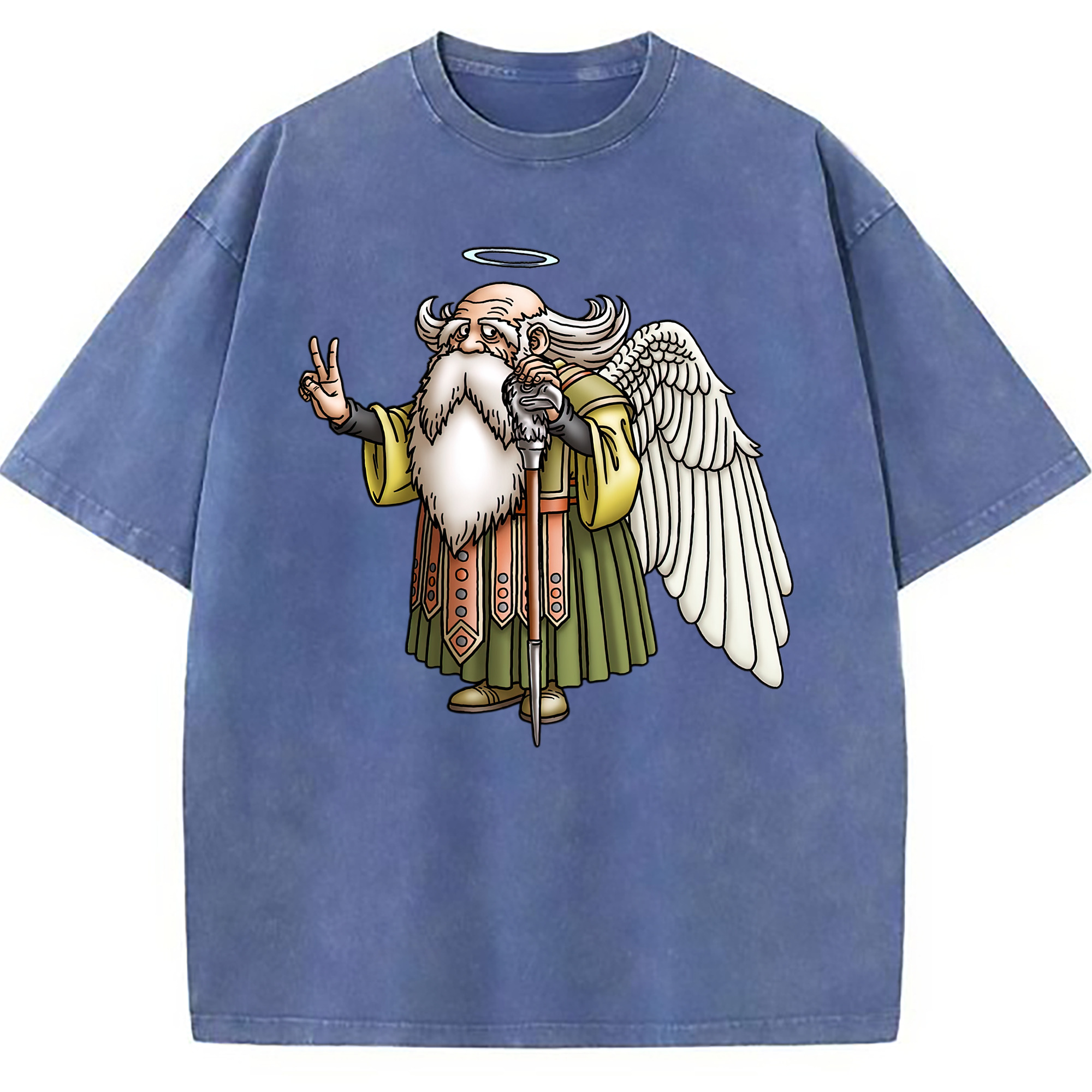 （画像用） ドラゴンクエスト Doragon Kuesuto Dragon Quest 綿100% ヴィンテージ風 半袖Tシャツ（フロントプリント）