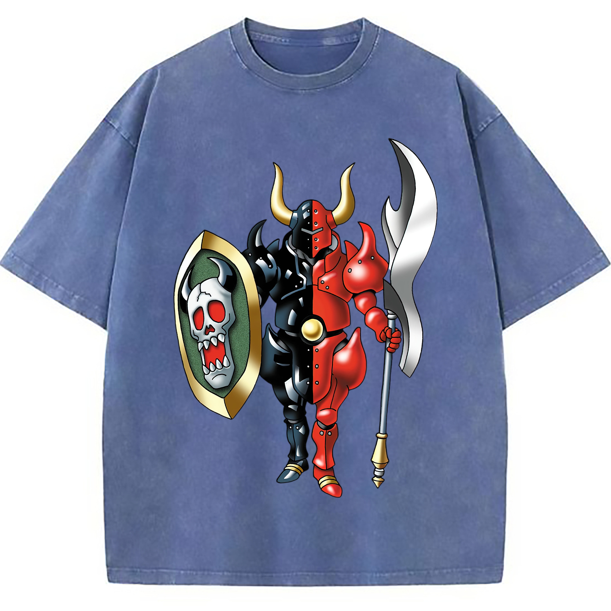 （画像用） ドラゴンクエスト Doragon Kuesuto Dragon Quest 綿100% ヴィンテージ風 半袖Tシャツ（フロントプリント）