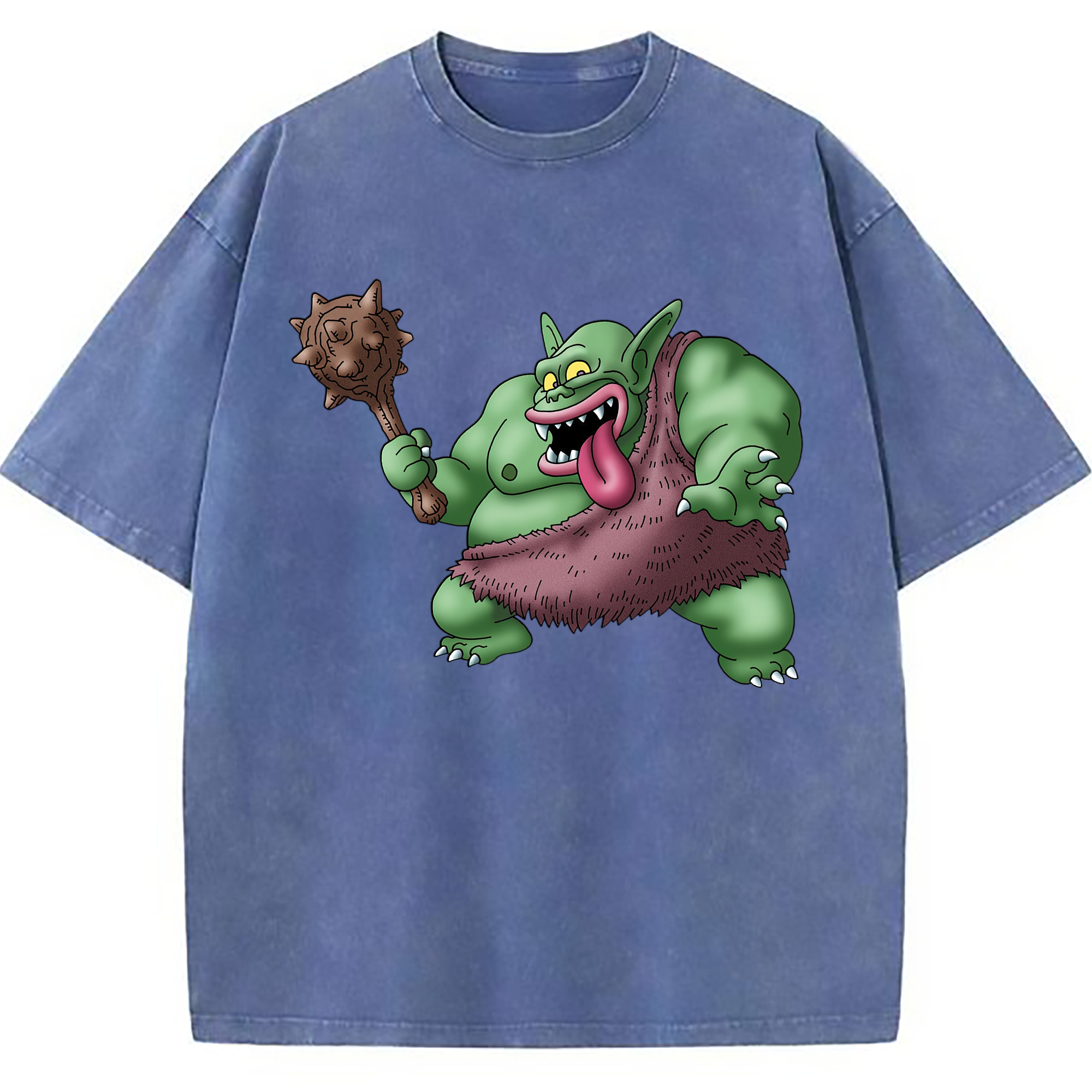 （画像用） ドラゴンクエスト Doragon Kuesuto Dragon Quest 綿100% ヴィンテージ風 半袖Tシャツ（フロントプリント）