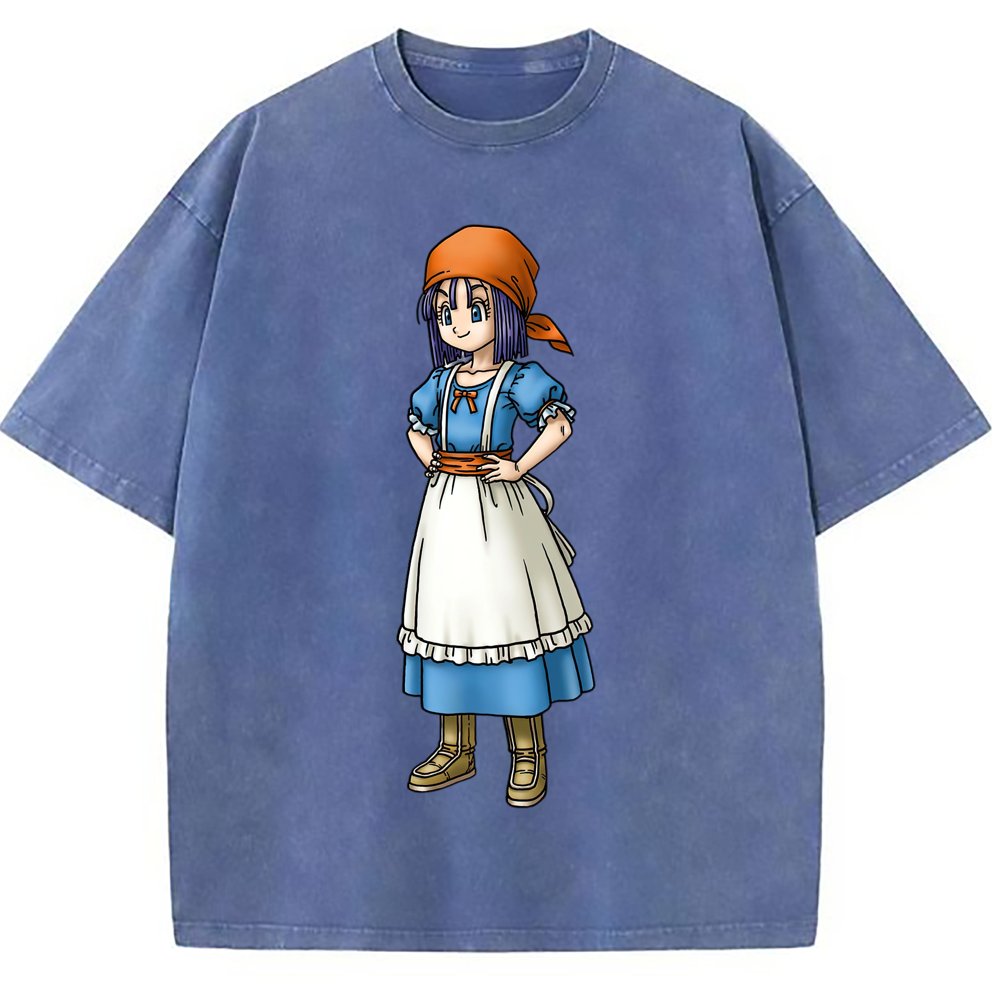 （画像用） ドラゴンクエスト Doragon Kuesuto Dragon Quest 綿100% ヴィンテージ風 半袖Tシャツ（フロントプリント）