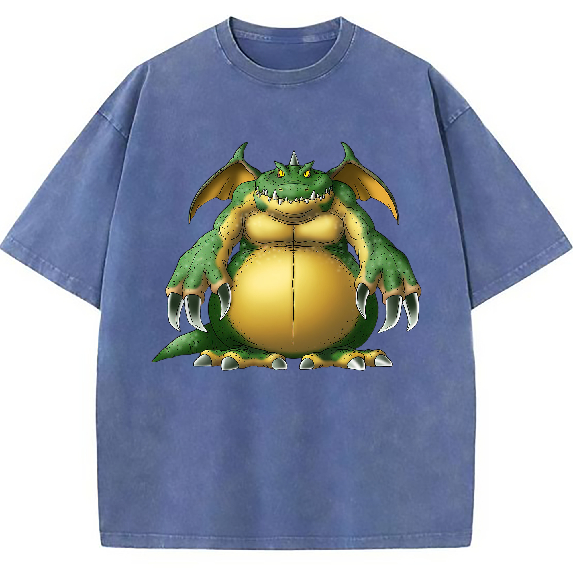（画像用） ドラゴンクエスト Doragon Kuesuto Dragon Quest 綿100% ヴィンテージ風 半袖Tシャツ（フロントプリント）