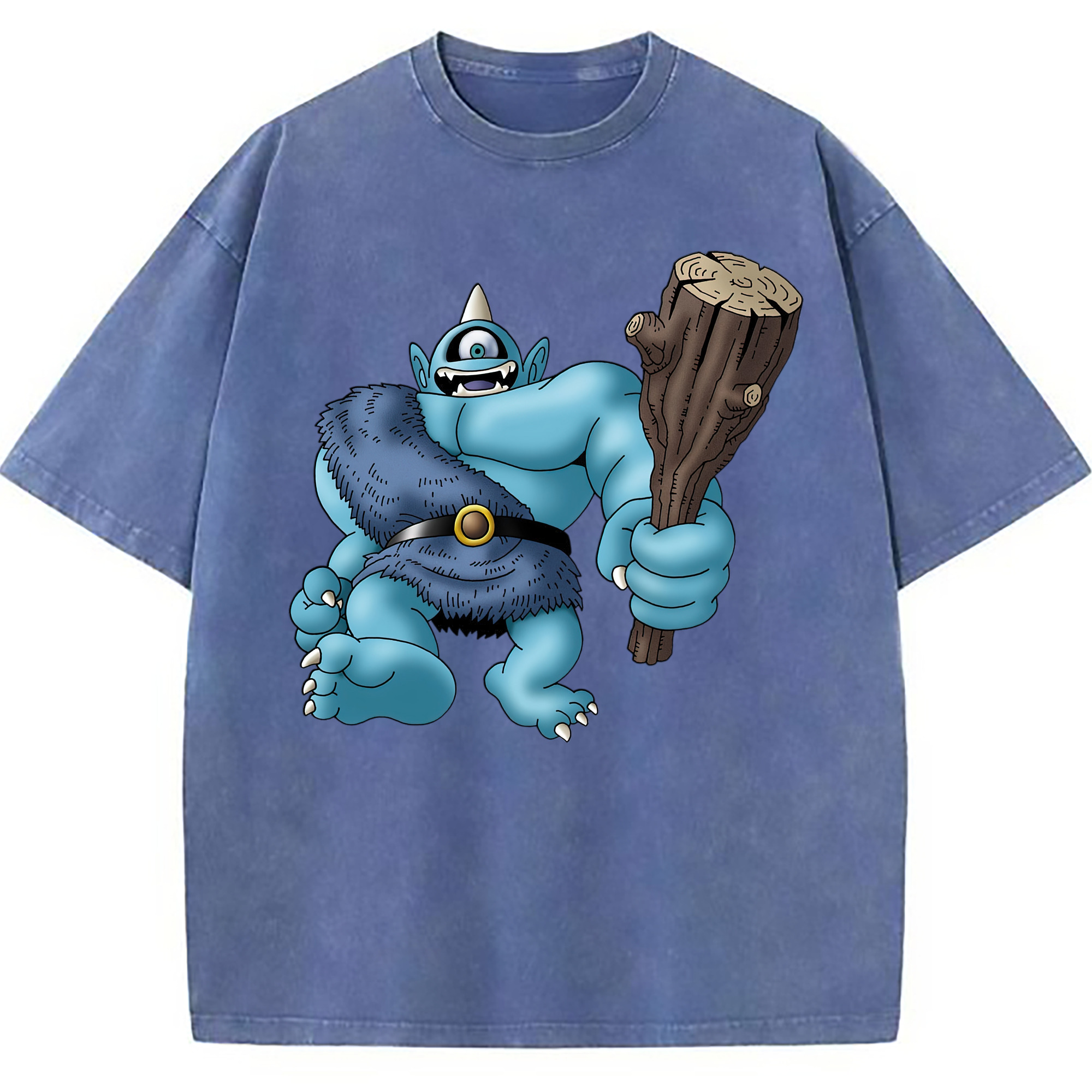 （画像用） ドラゴンクエスト Doragon Kuesuto Dragon Quest 綿100% ヴィンテージ風 半袖Tシャツ（フロントプリント）